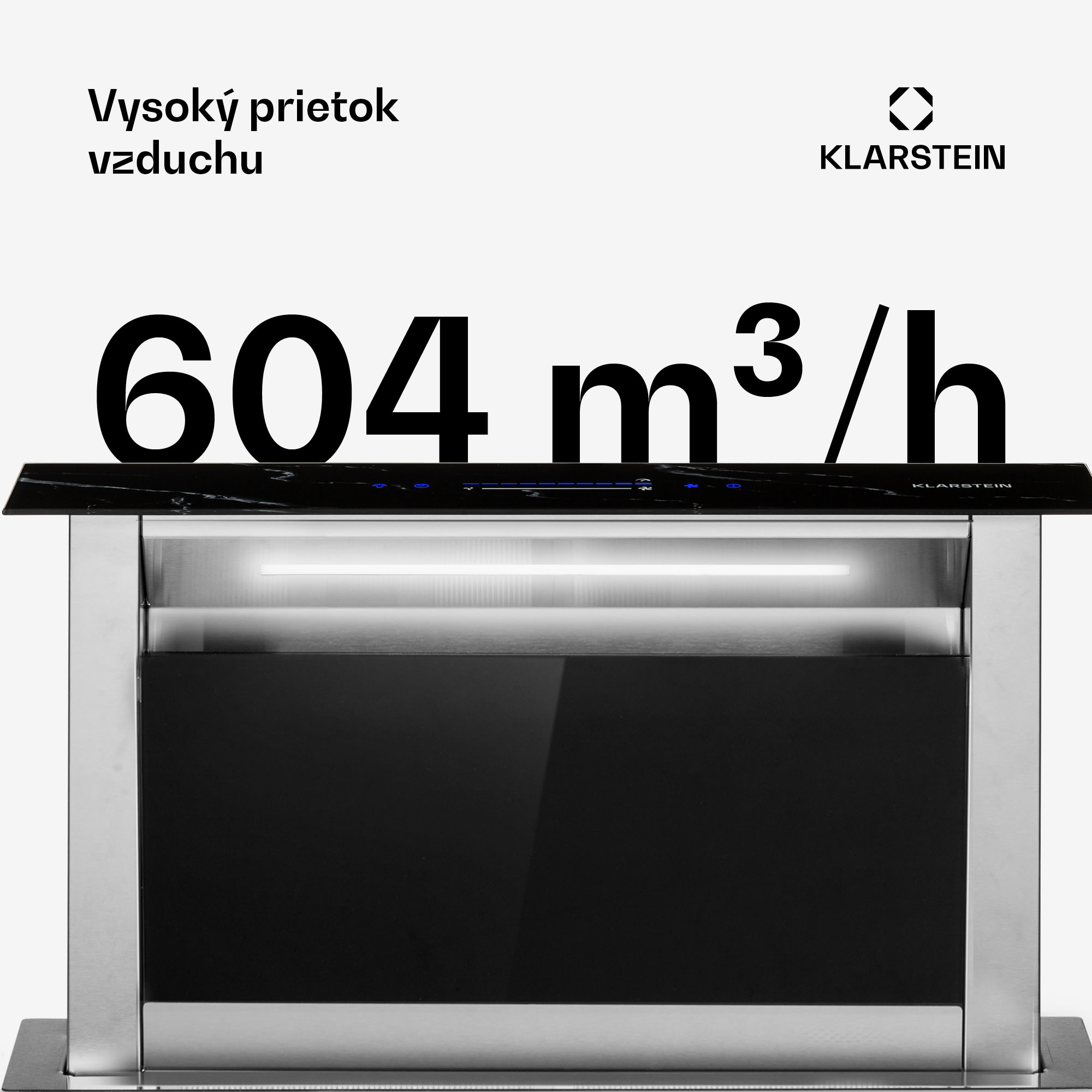 Klarstein Royal Flush Eco, digestor, 60 cm, 604 m³/h, A+ – Obrázok 2