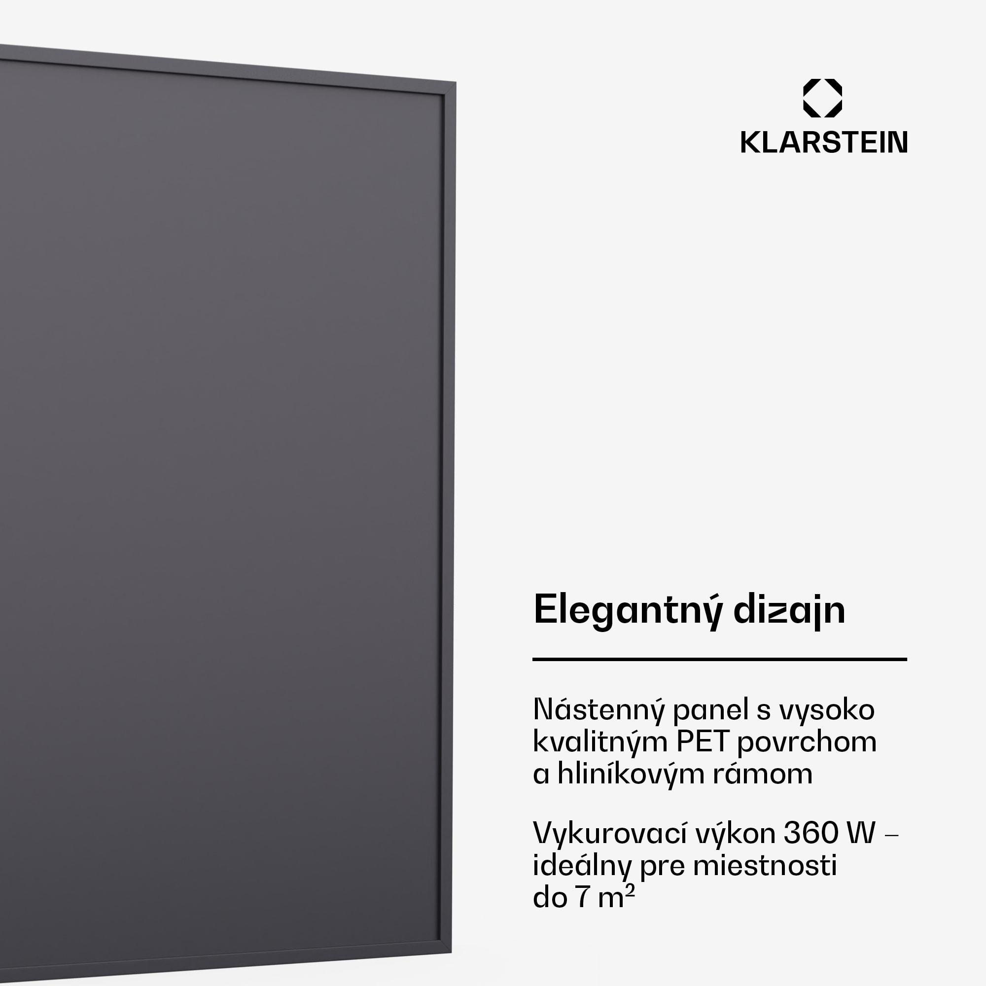 Klarstein Inteligentný infračervený ohrievač Wonderwall, 60x60cm, Aplikácia, 360W, Týždenný časovač, IP24 – Obrázok 3