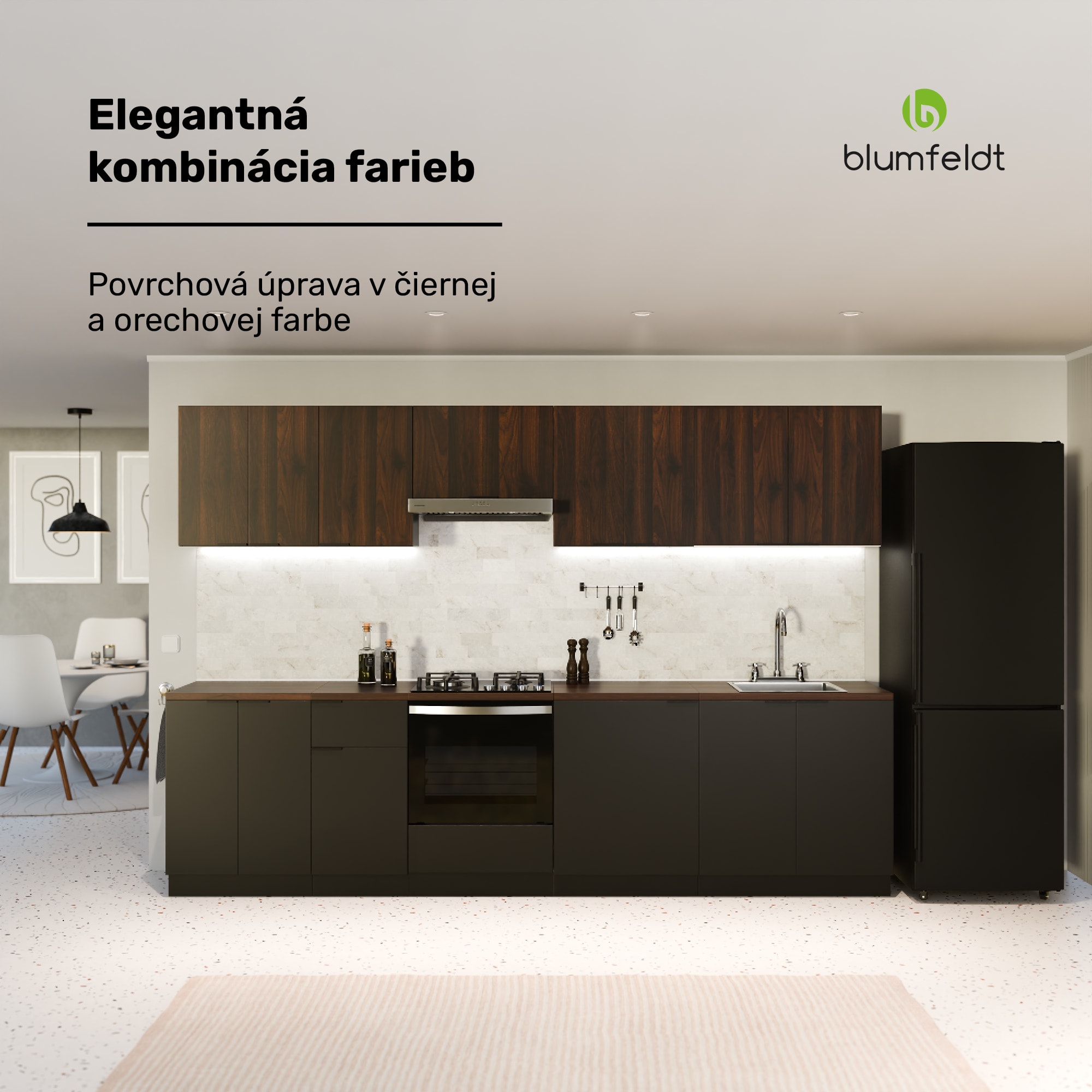 Blumfeldt WoodVista skrinka na digestor, Robustná, Plynové vzpery, Jednoduché čistenie – Obrázok 3