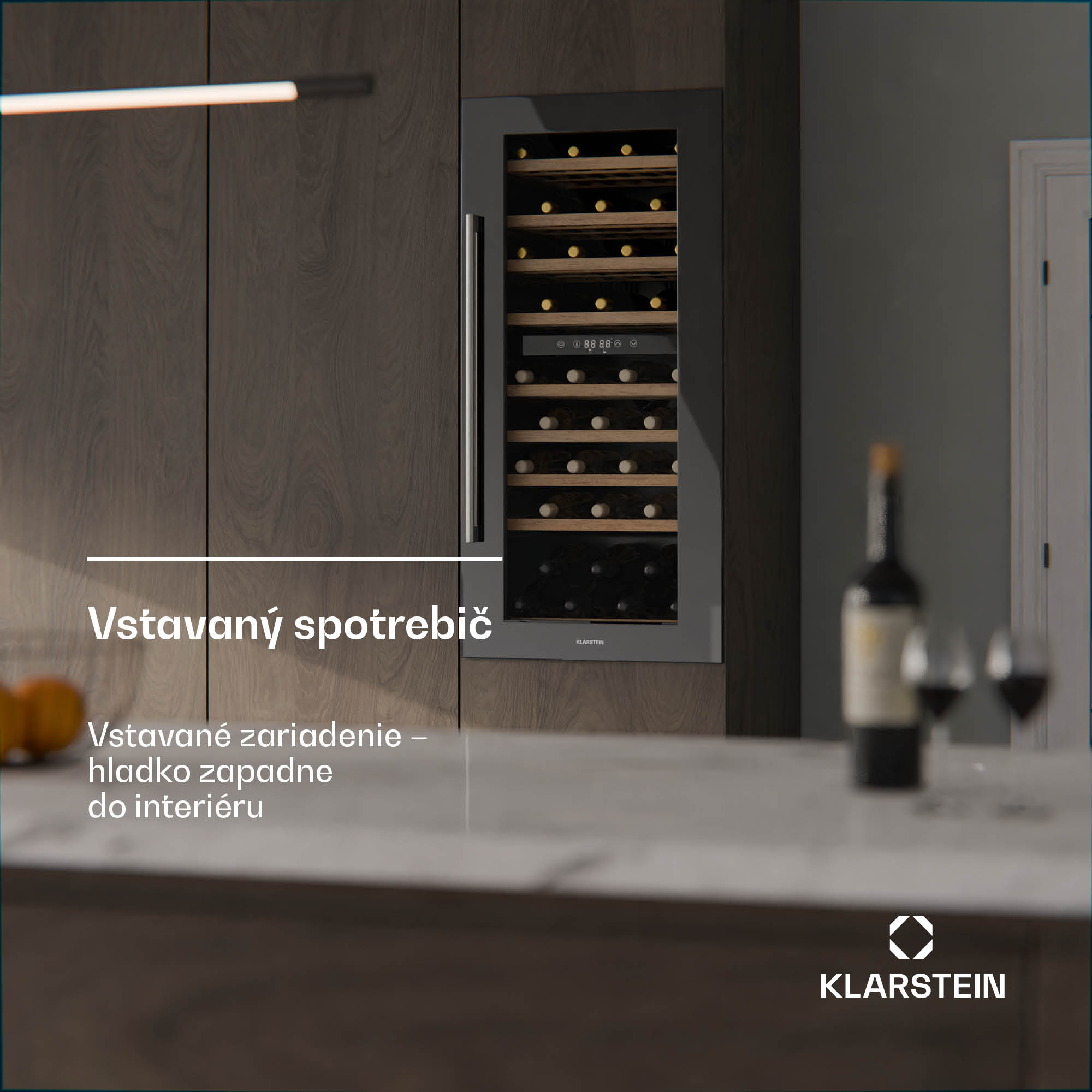 Klarstein Vinsider Duo chladnička na víno, 79 fliaš, 2 chladiace zóny, UV ochrana, 9 políc, Dotykové ovládanie – Obrázok 3
