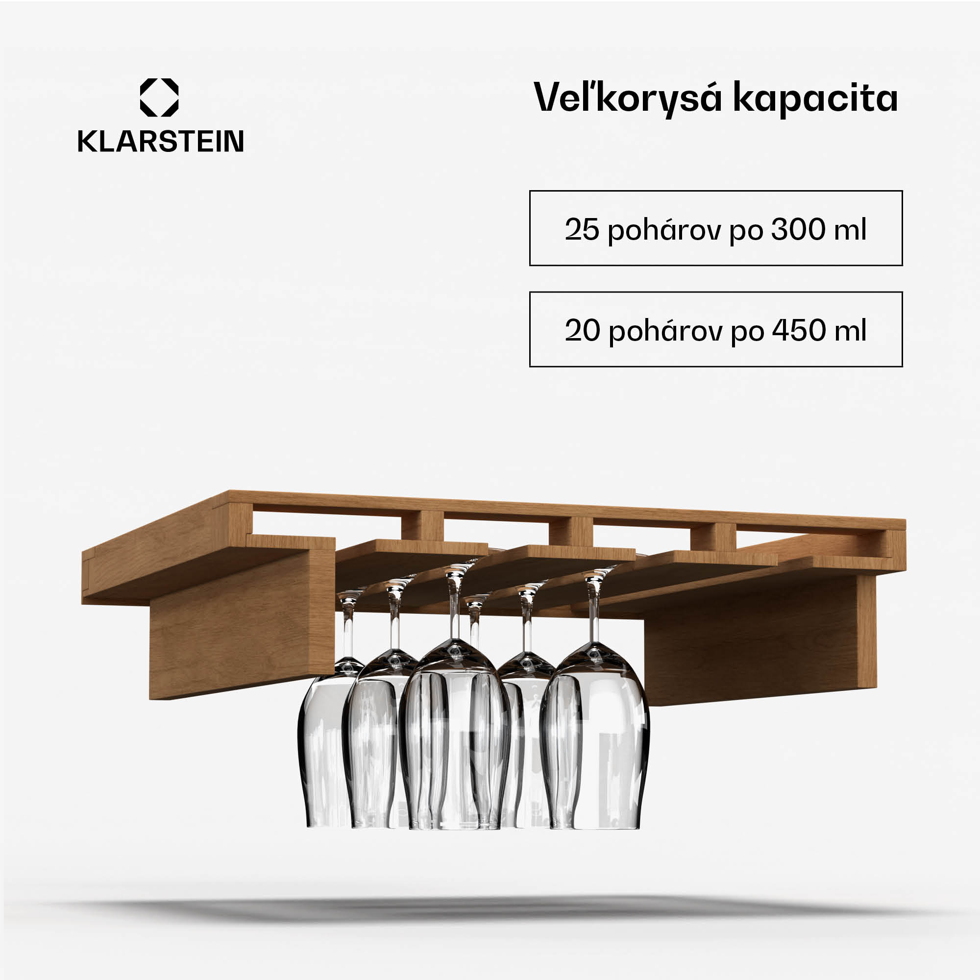 Klarstein Stojan na poháre na víno, bukové drevo, pre Vinsider 79 Duo, veľkorysý úložný priestor, ľahko sa čistí – Obrázok 3