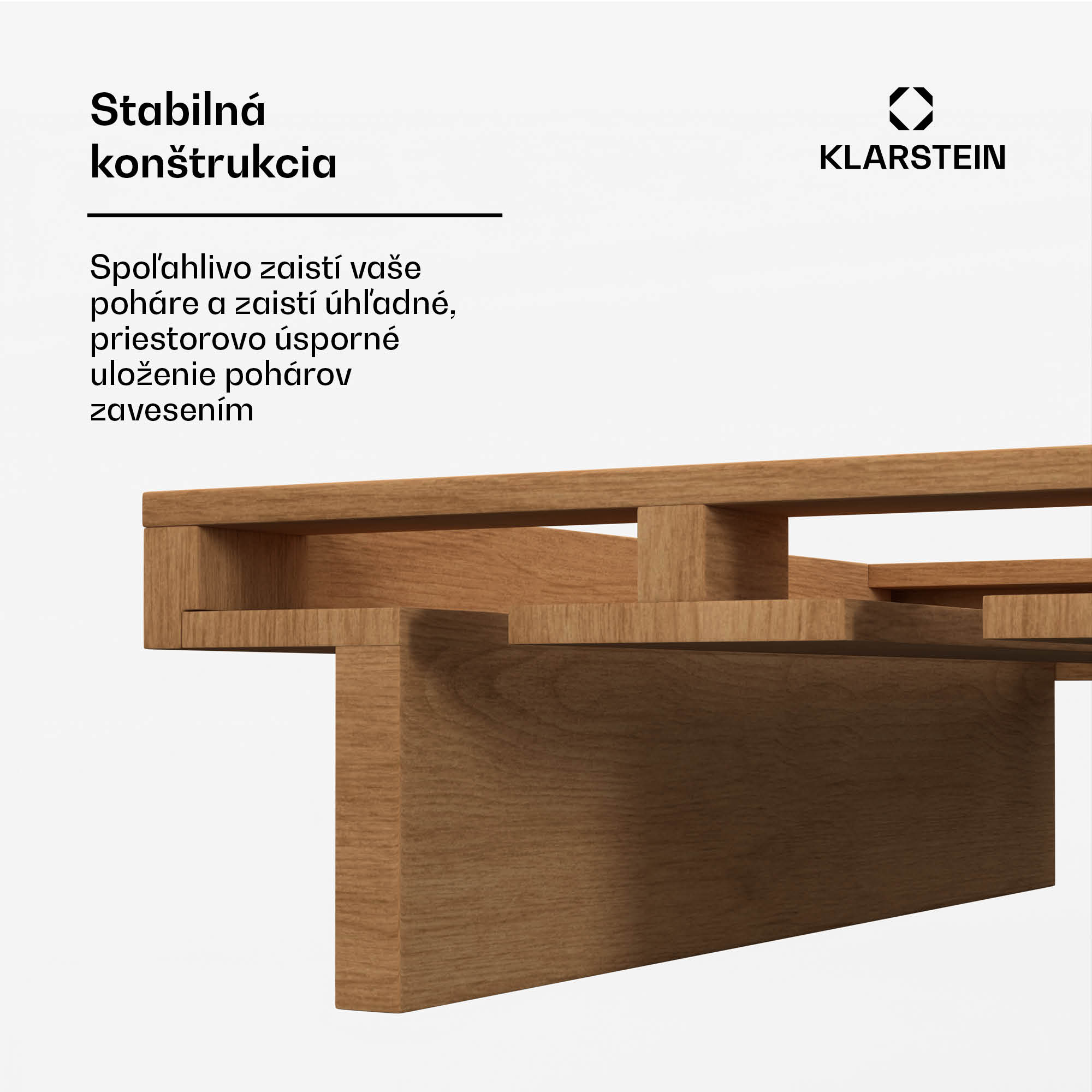 Klarstein Stojan na poháre na víno, bukové drevo, pre Vinsider 79 Duo, veľkorysý úložný priestor, ľahko sa čistí – Obrázok 5
