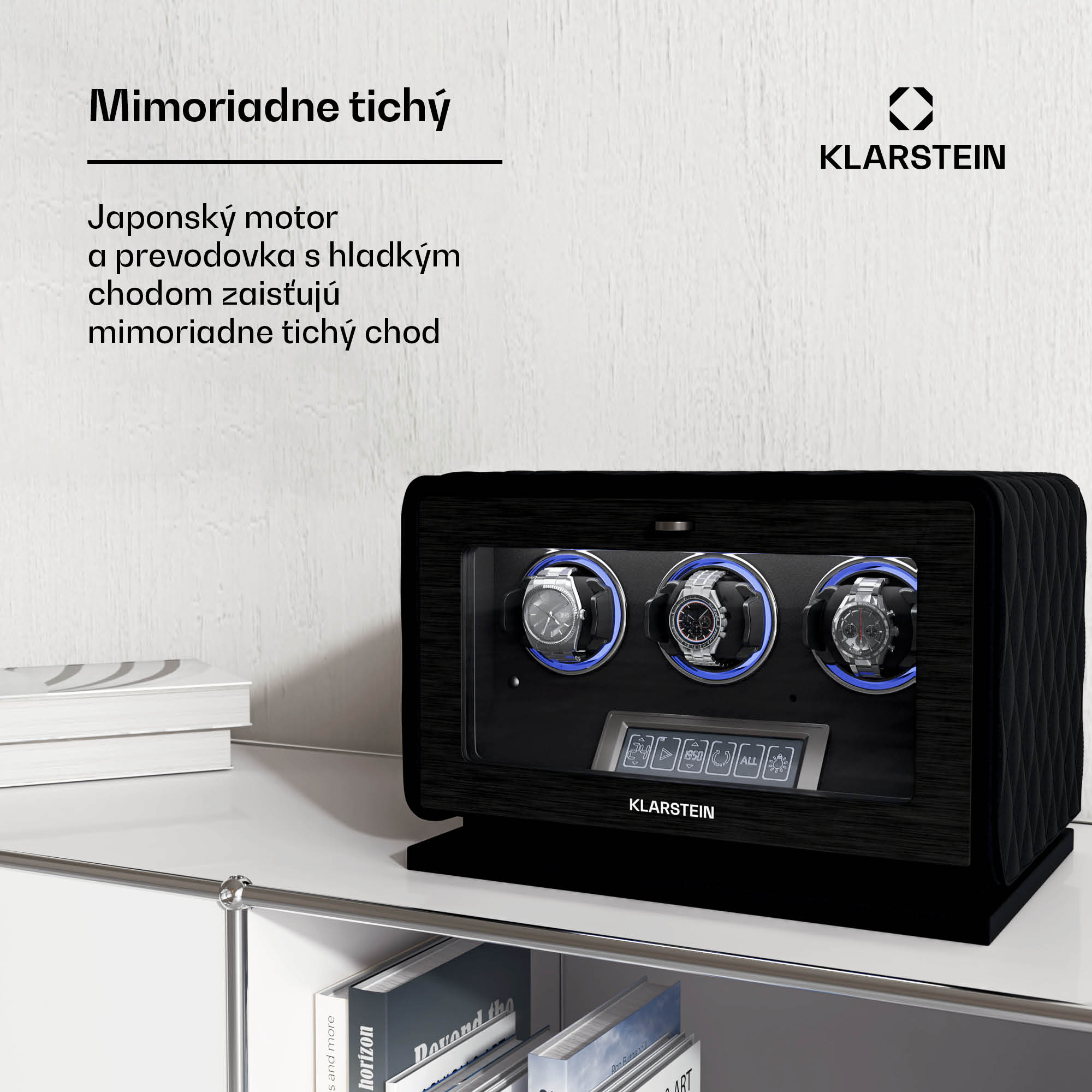 Klarstein LuminousTime naťahovač hodiniek, 3 hodinky, mnoho nastavení, LED, 10 dB – Obrázok 4
