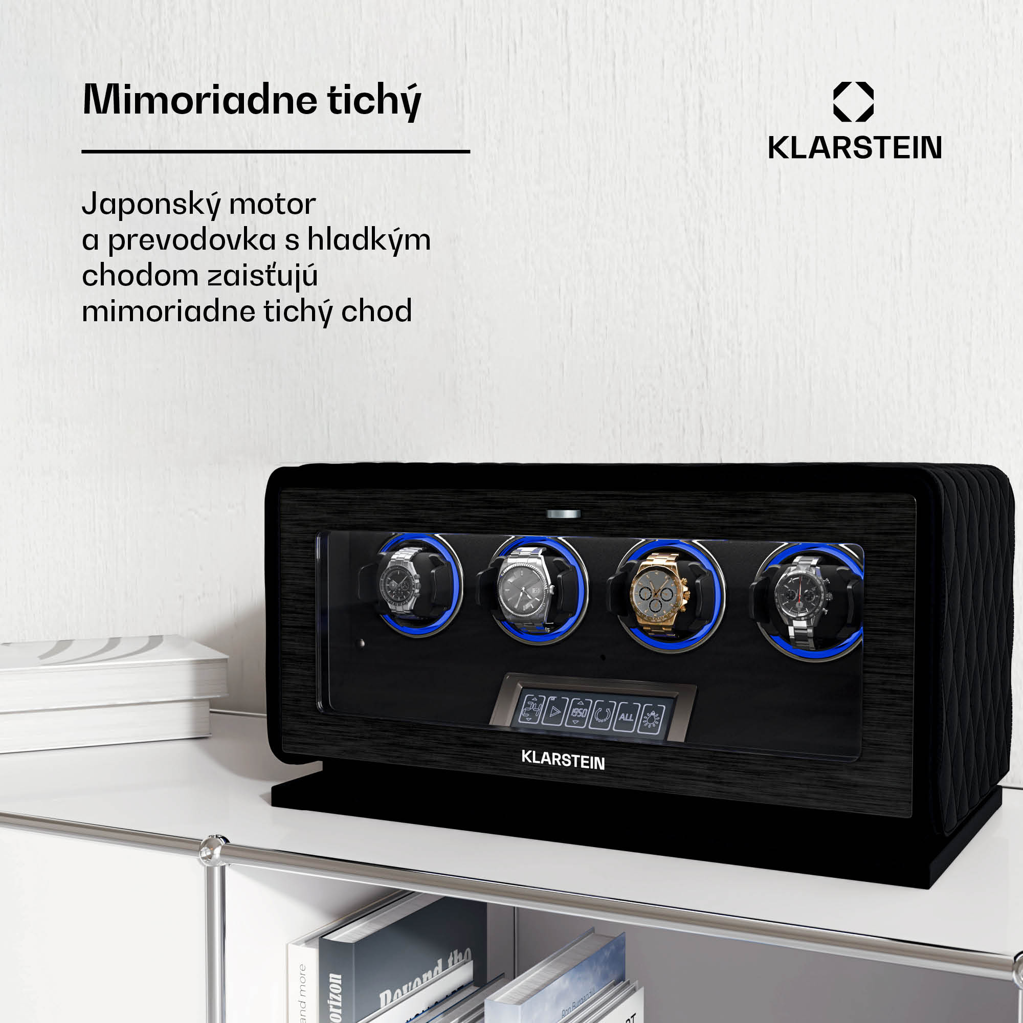 Klarstein LuminousTime naťahovač hodiniek, 4 hodinky, mnoho nastavení, LED, 10 dB – Obrázok 4
