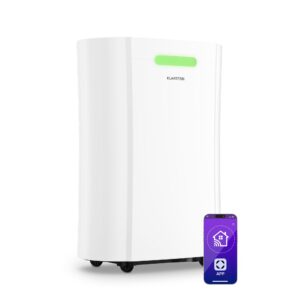 Klarstein AeroDry Smart 12 odvlhčovač vzduchu, 12 l/deň, 30m², senzor vlhkosti, ovládanie pomocou aplikácie, 135 m³/h