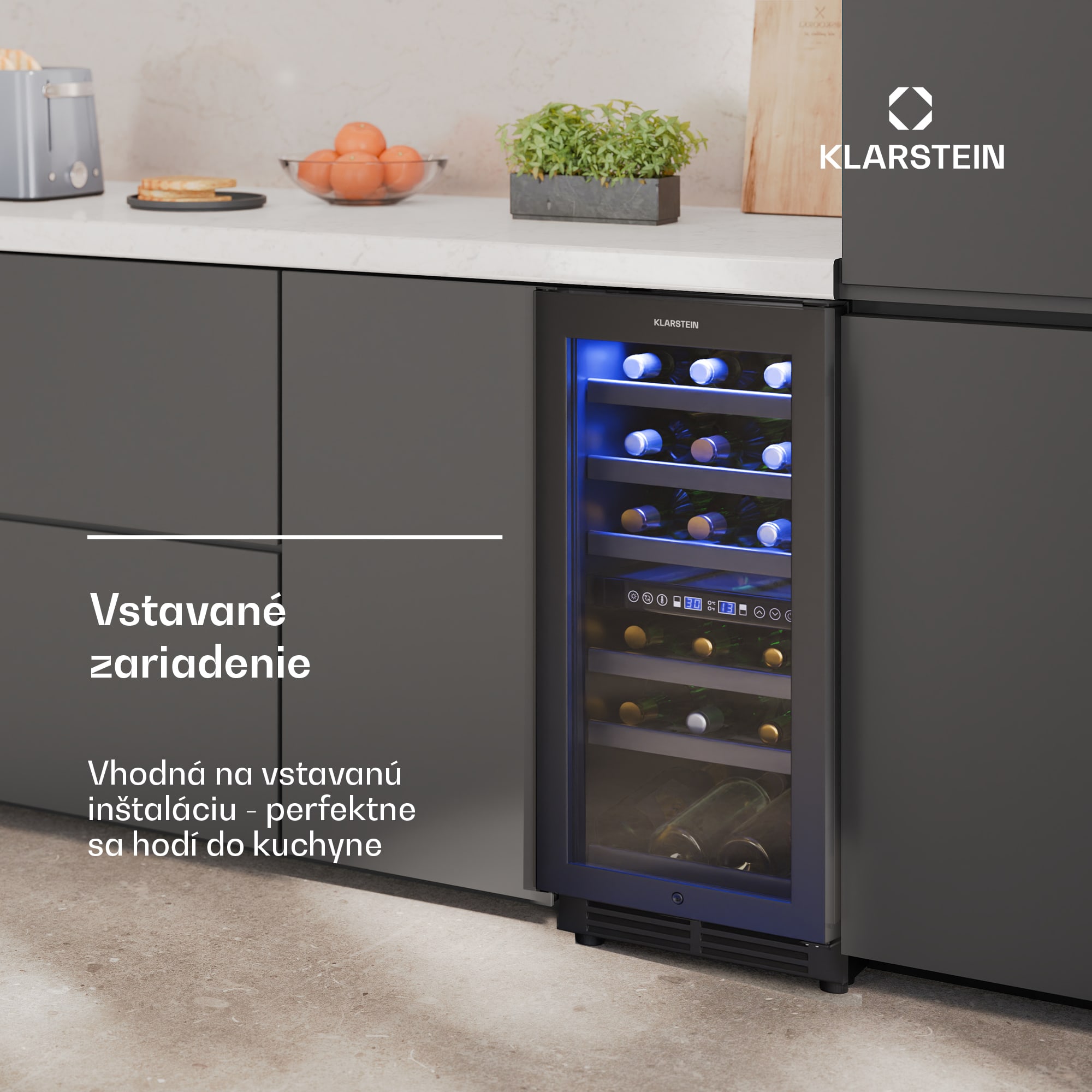 Klarstein Vinovilla 30 Duo chladnička na víno, 2 chladiace zóny, 32 fliaš, drevené police, 5-18 °C – Obrázok 3