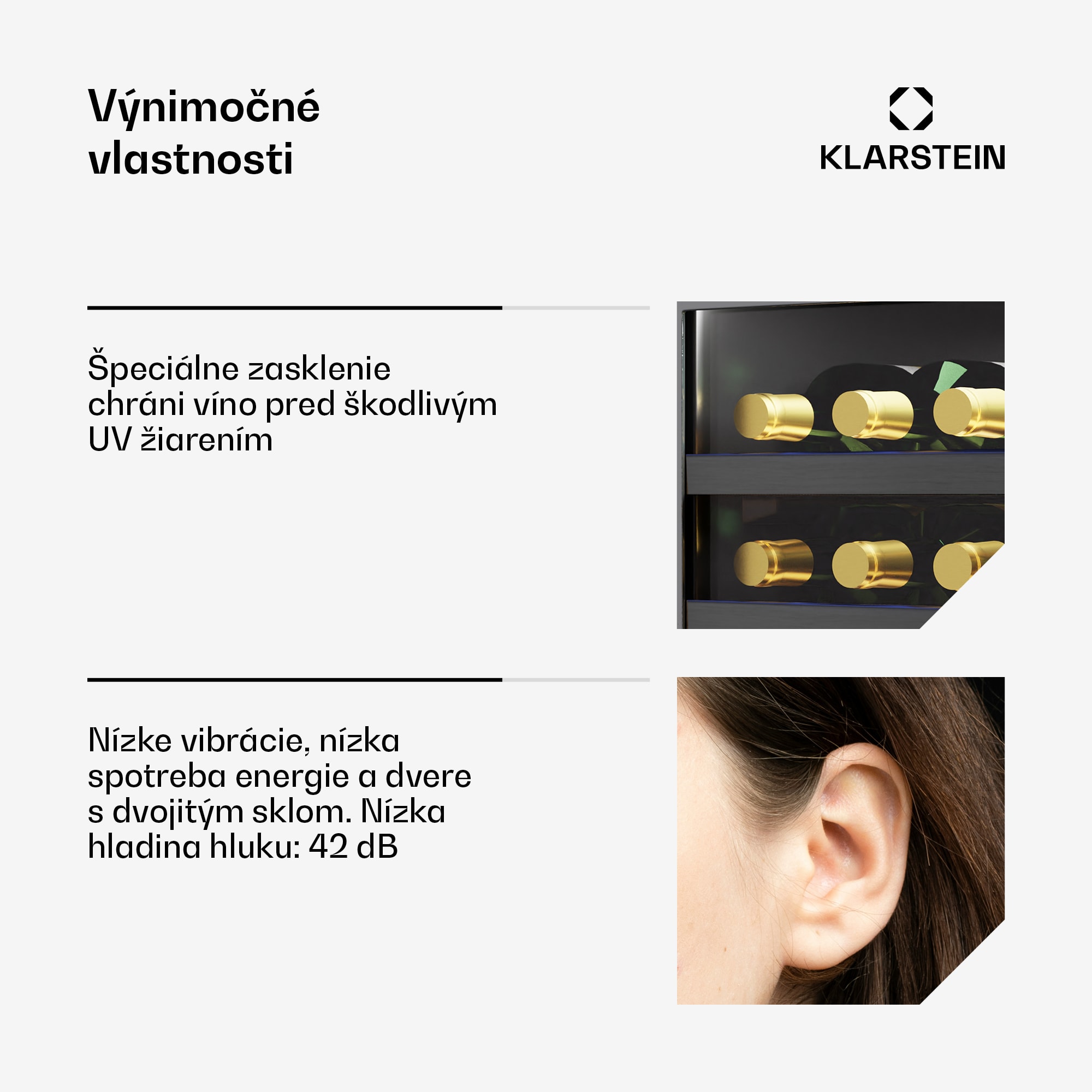 Klarstein Vinovilla 30 Duo chladnička na víno, 2 chladiace zóny, 32 fliaš, drevené police, 5-18 °C – Obrázok 5