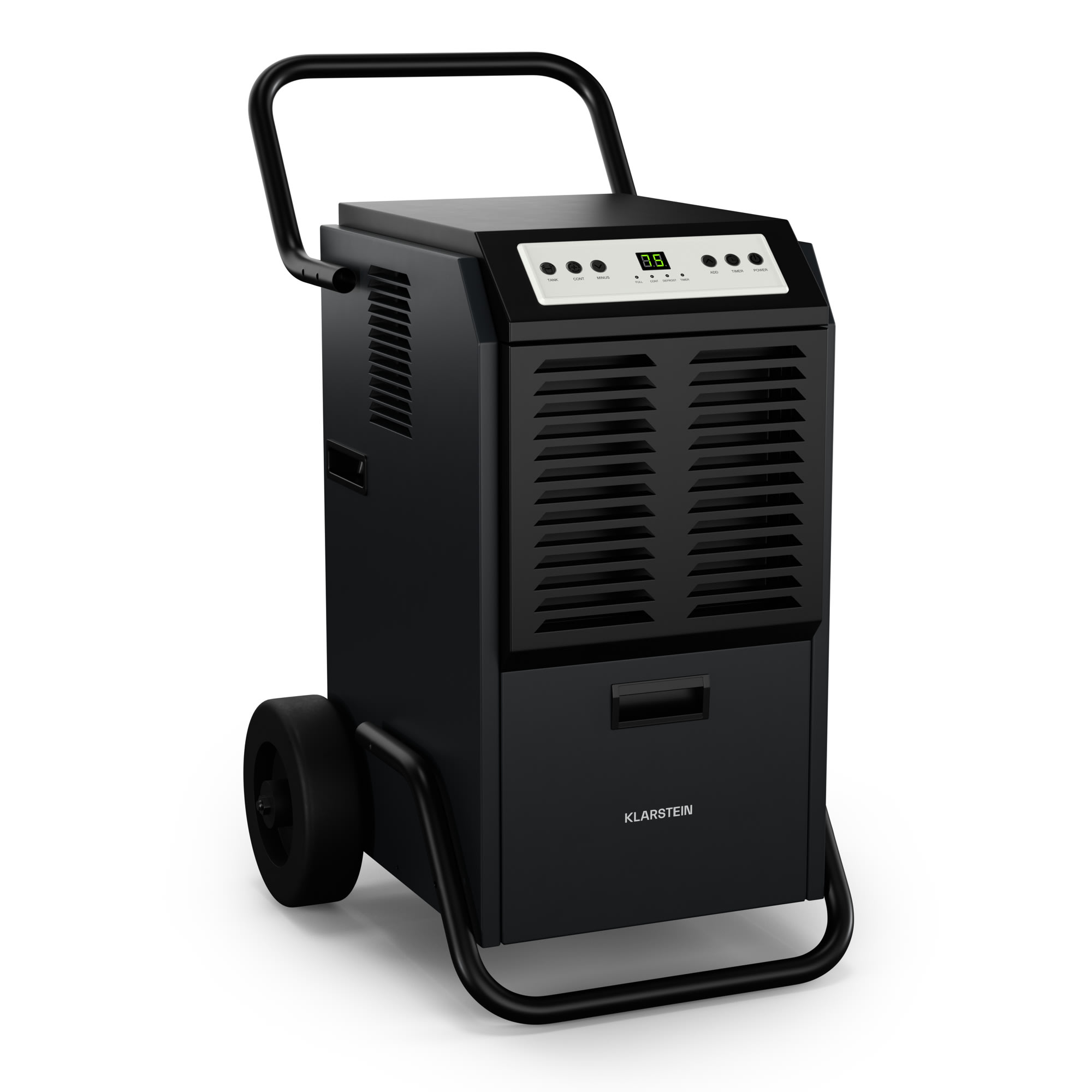 Klarstein DuraDry 50L odvlhčovač vzduchu, 50 l/deň, 70-100 m², nehrdzavejúca oceľ, mobilný, 450 m³/h