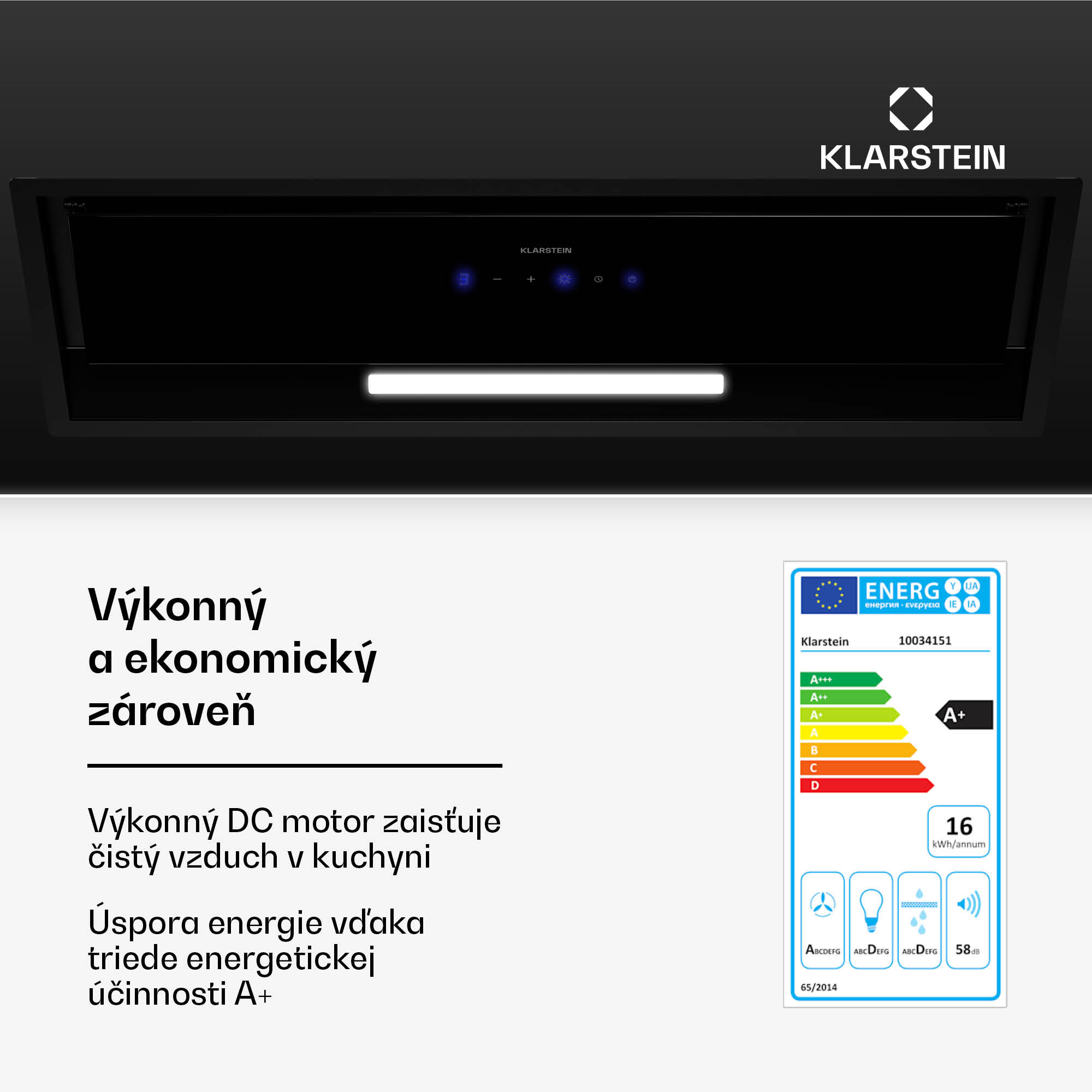 Klarstein Ventimate digestor, dotykové ovládanie, odsávanie/recirkulácia, EEK A+, 3 úrovne, LED, tichý – Obrázok 3