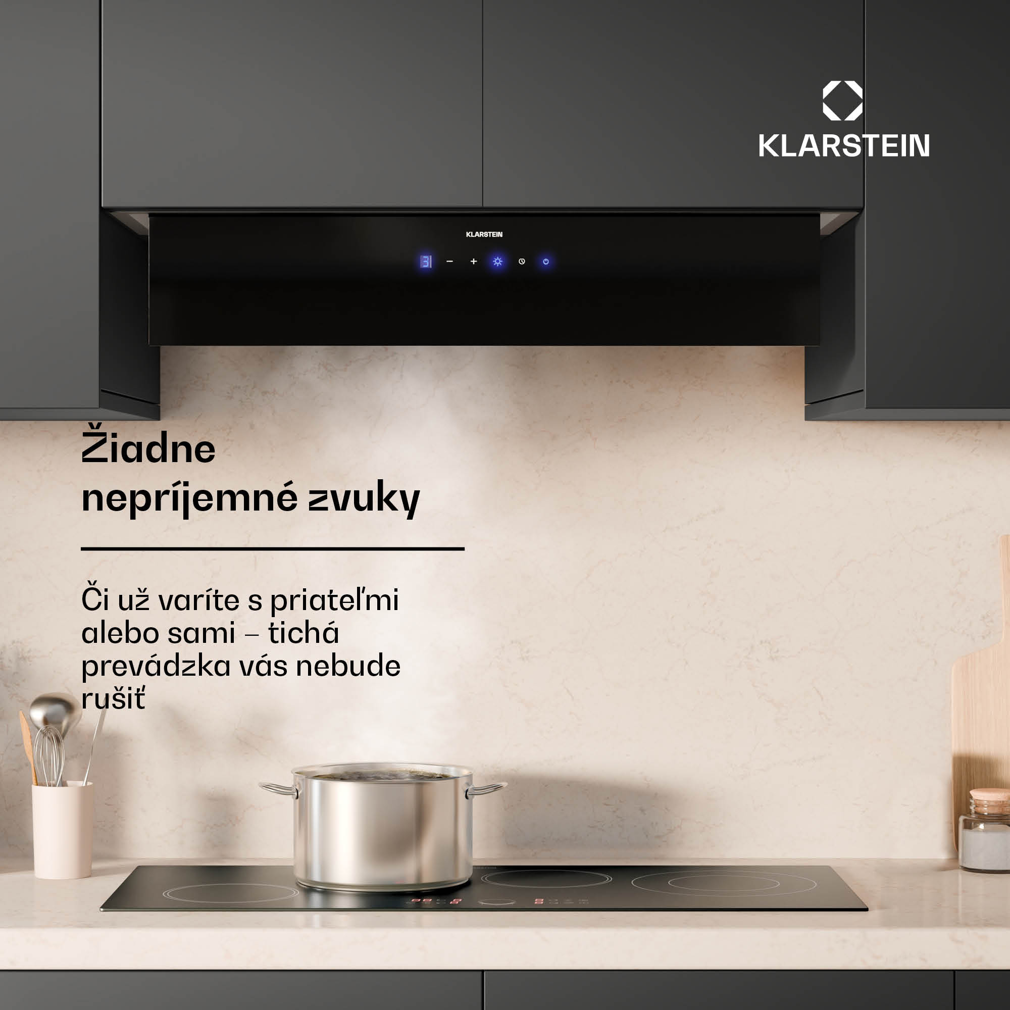 Klarstein Ventimate digestor, dotykové ovládanie, odsávanie/recirkulácia, EEK A+, 3 úrovne, LED, tichý – Obrázok 5