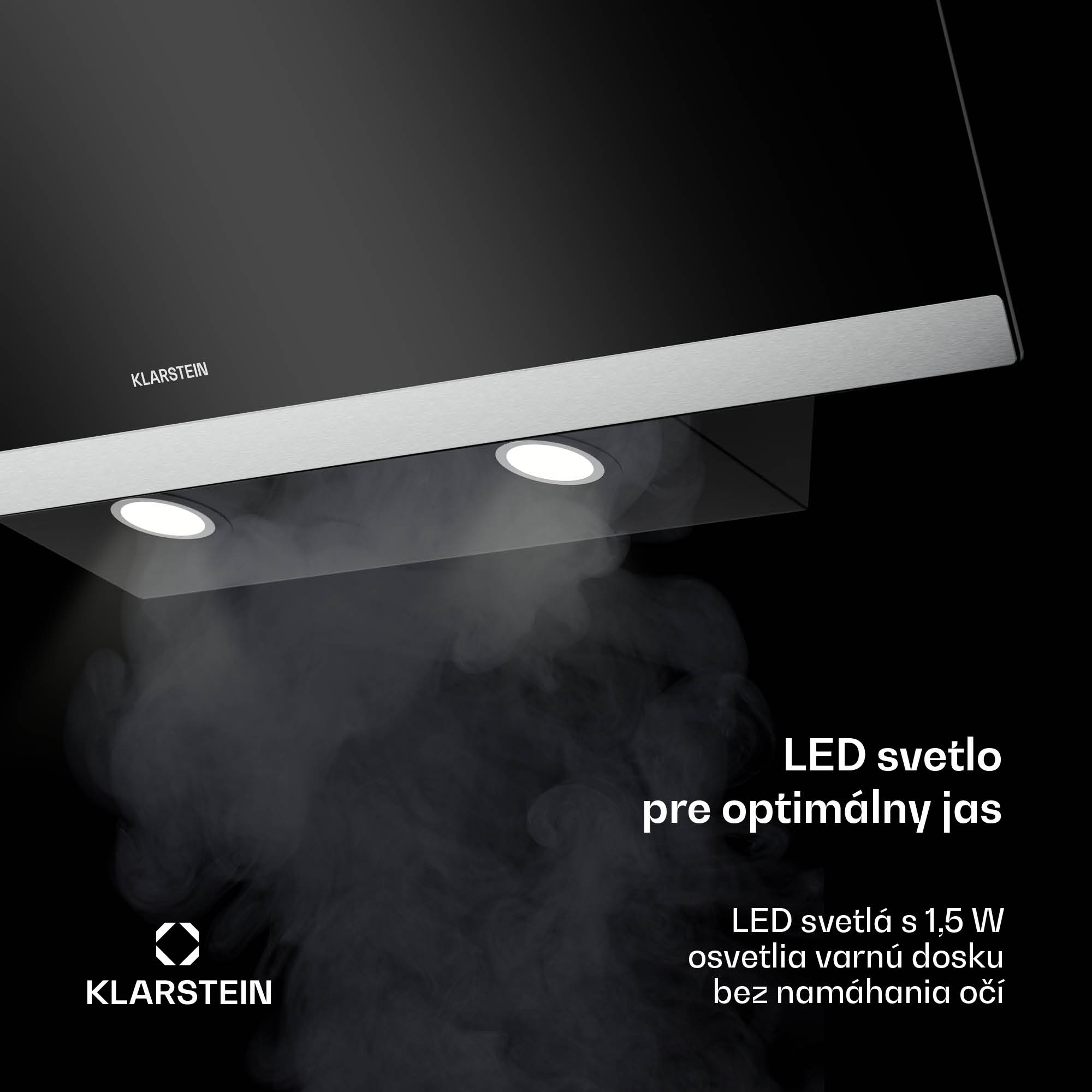 Klarstein FlashLine odsávač pár | A++ | 578 m³/h | 3 stupne | dotykový | tichý | LED | odťah/recirkulácia | 100W – Obrázok 5