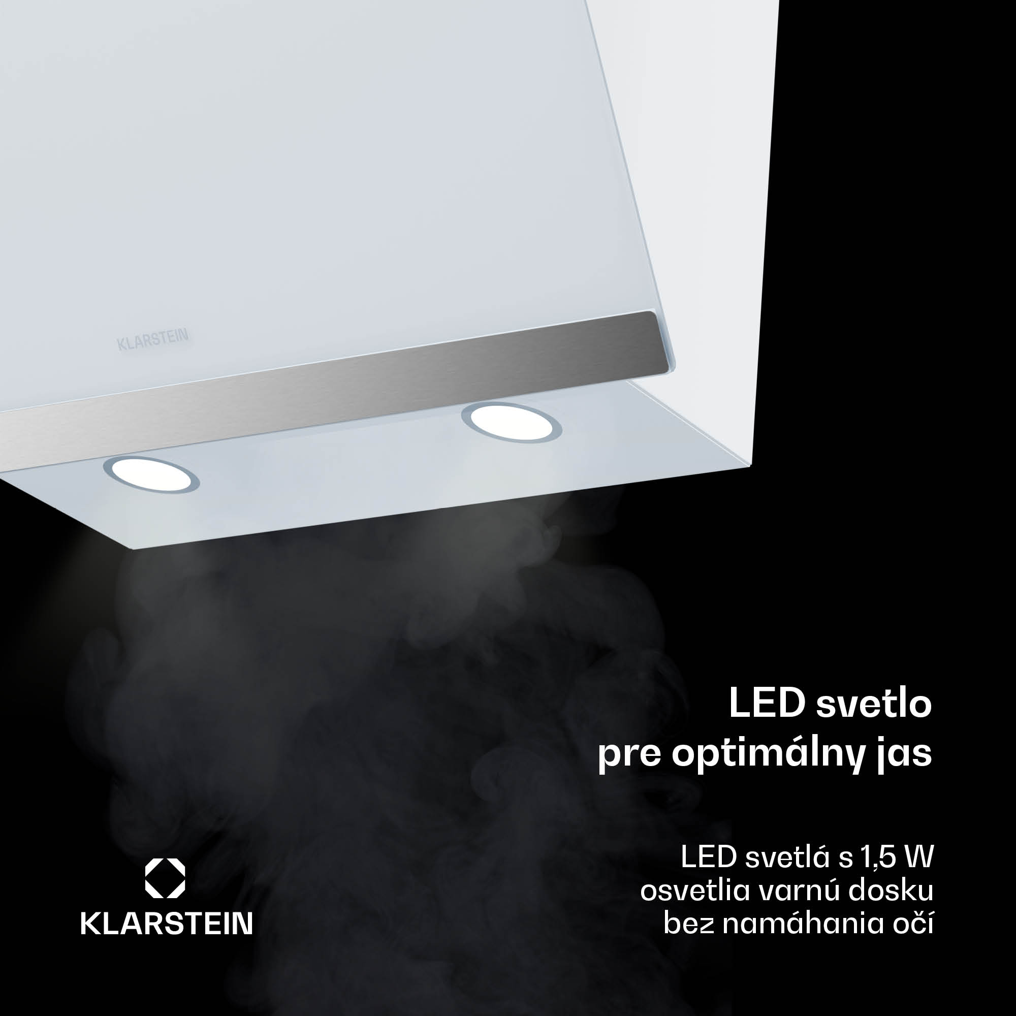 Klarstein FlashLine digestor, A++, 578 m³/h, 3 úrovne, dotykový, tichý, LED, odsávanie/recirkulácia, 100 W – Obrázok 5