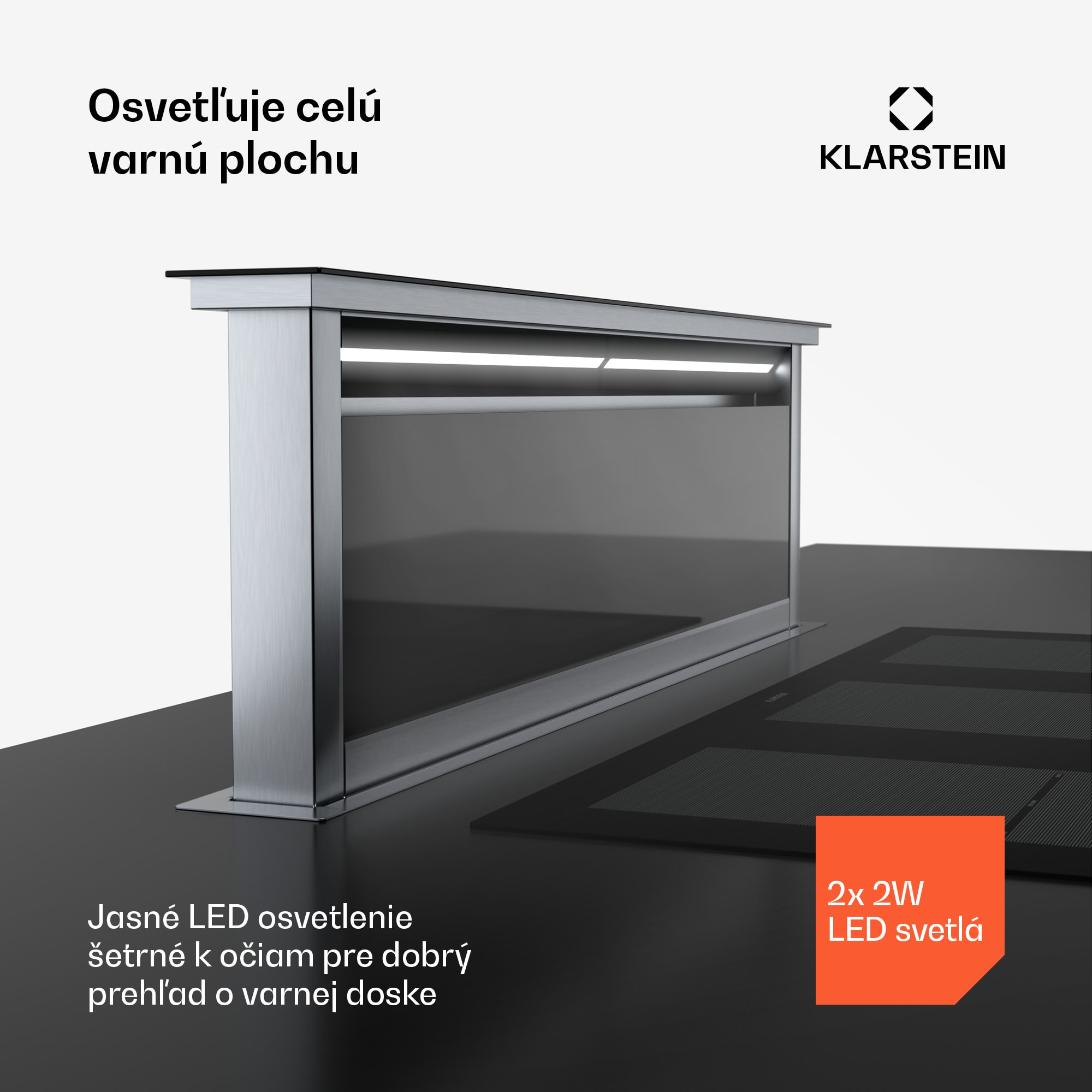 Klarstein Royal Flush Eco digestor, 836 m³/h prietoku vzduchu, šikmý, EEK A, 74 dB, LED – Obrázok 4