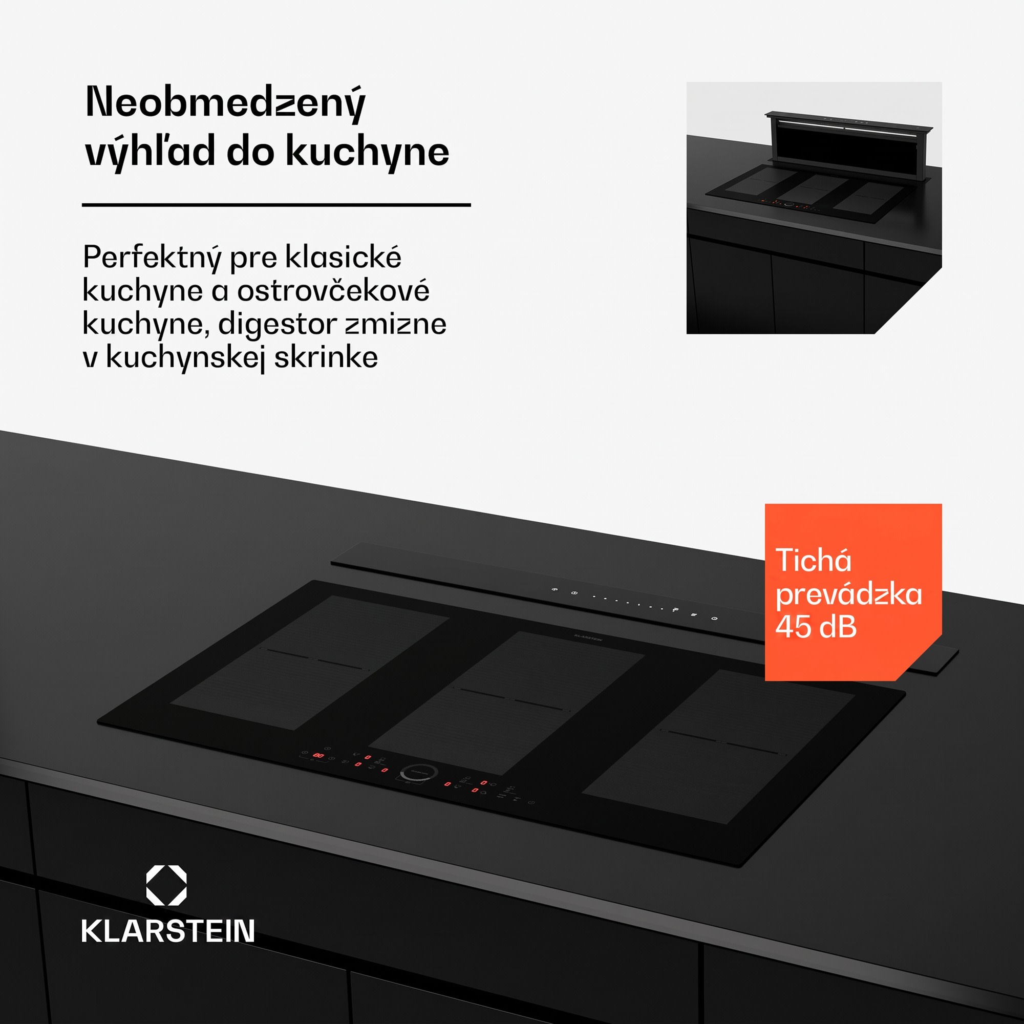 Klarstein Royal Flush Eco 120 digestor 120 cm 836 m³/h EEK A++ – Obrázok 3