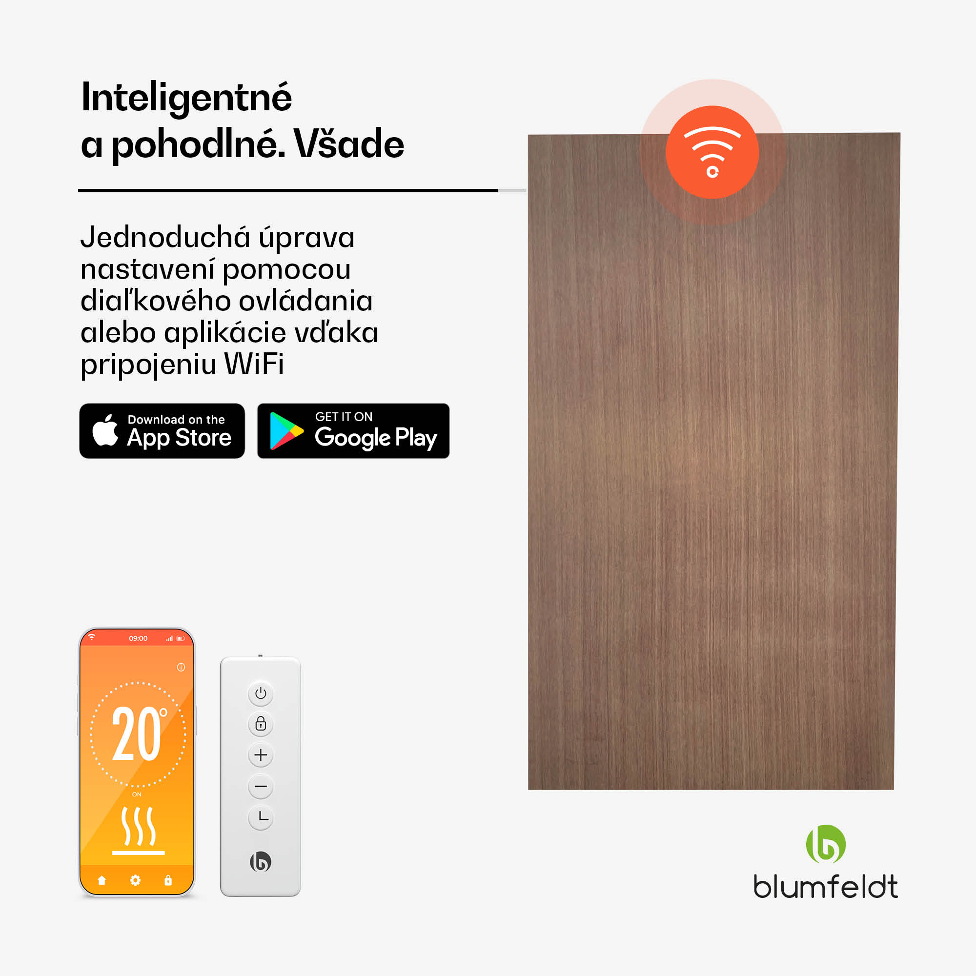 Blumfeldt Heat Square, Infračervené vykurovanie, WiFi ovládanie, 700 W, IP44 – Obrázok 2