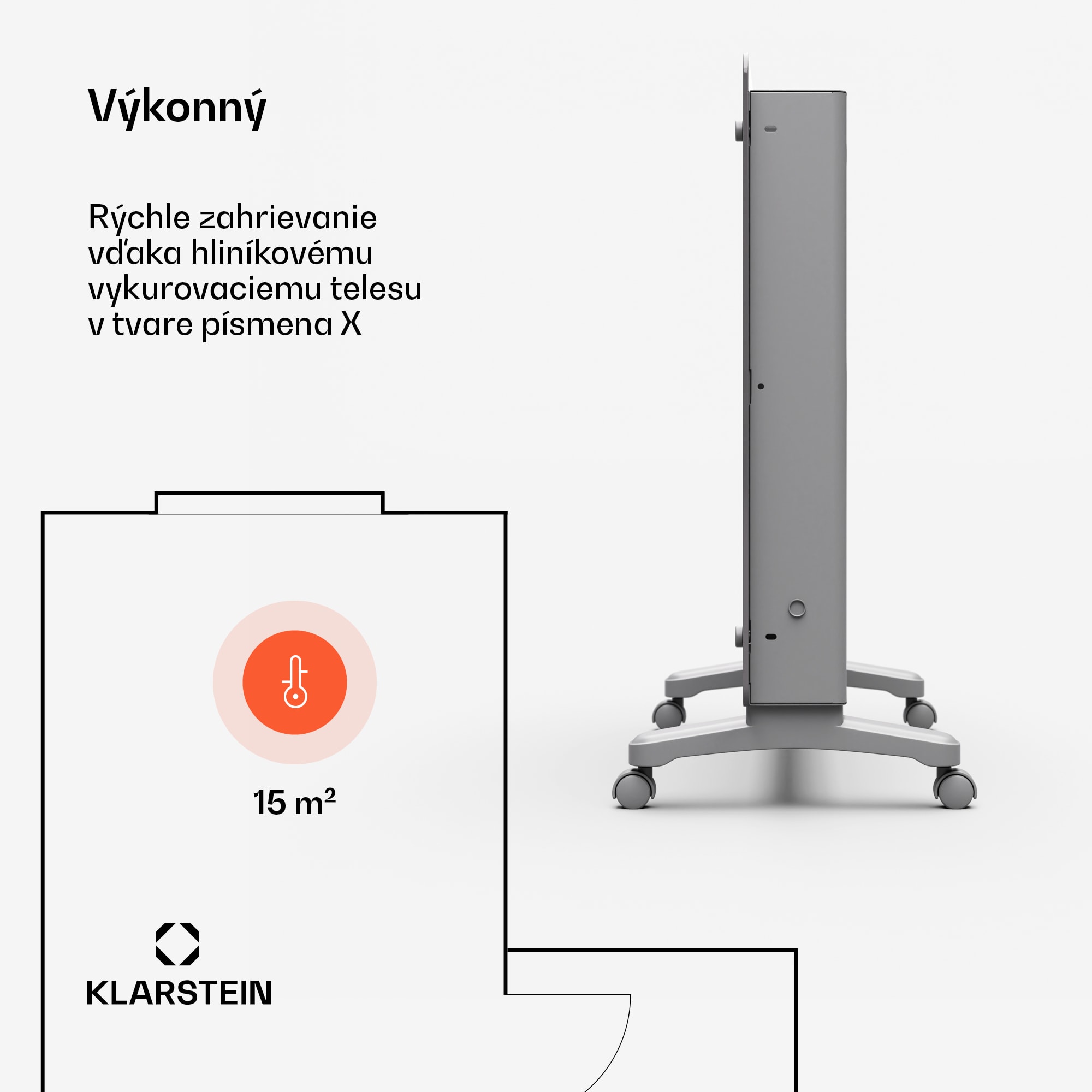 Klarstein Bansin Crystal Smart Kovektor 1500, 1500 W, Aplikácia, 5- 50 °C, LED displej, Dotykový displej – Obrázok 3