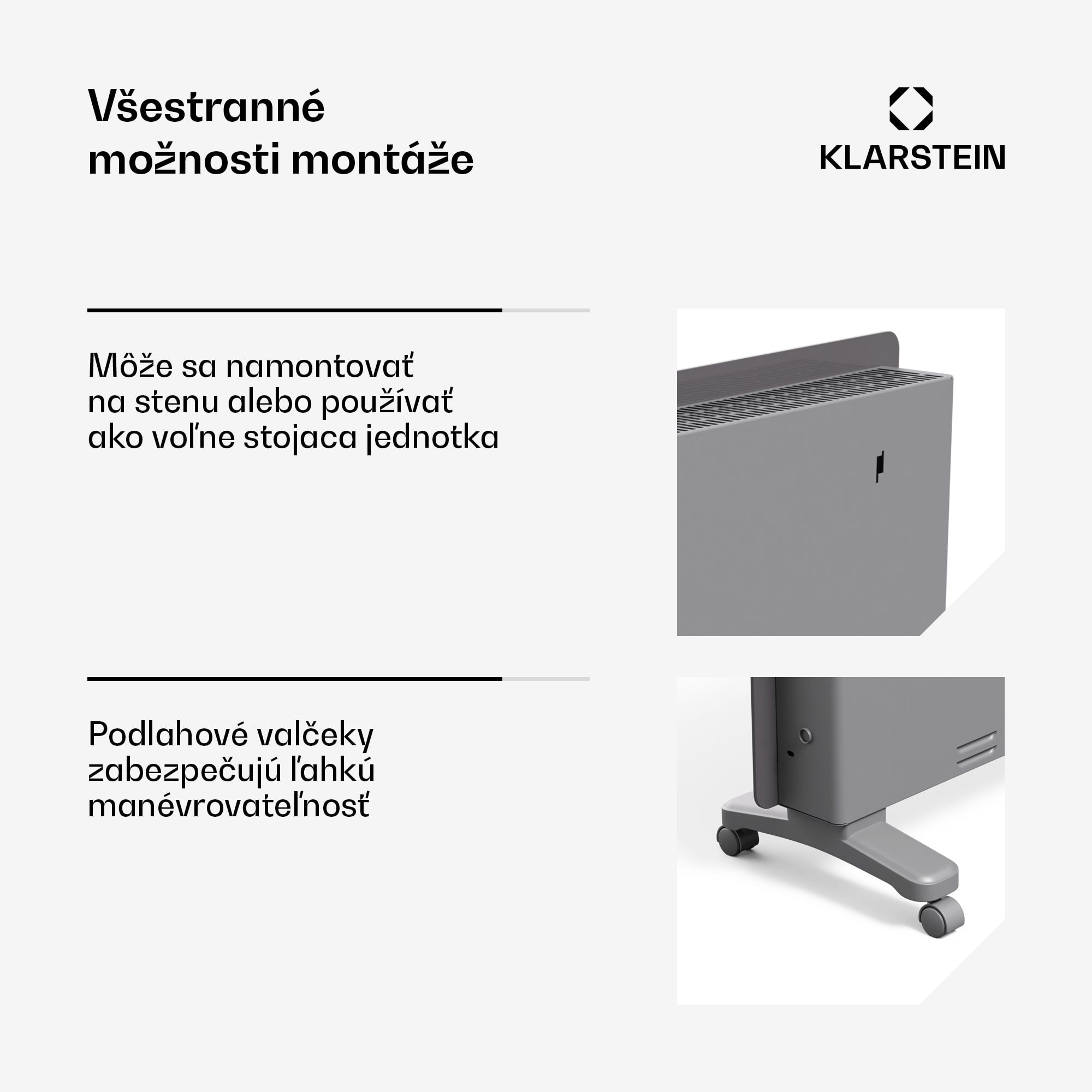 Klarstein Bansin Crystal Smart Kovektor 1500, 1500 W, Aplikácia, 5- 50 °C, LED displej, Dotykový displej – Obrázok 4