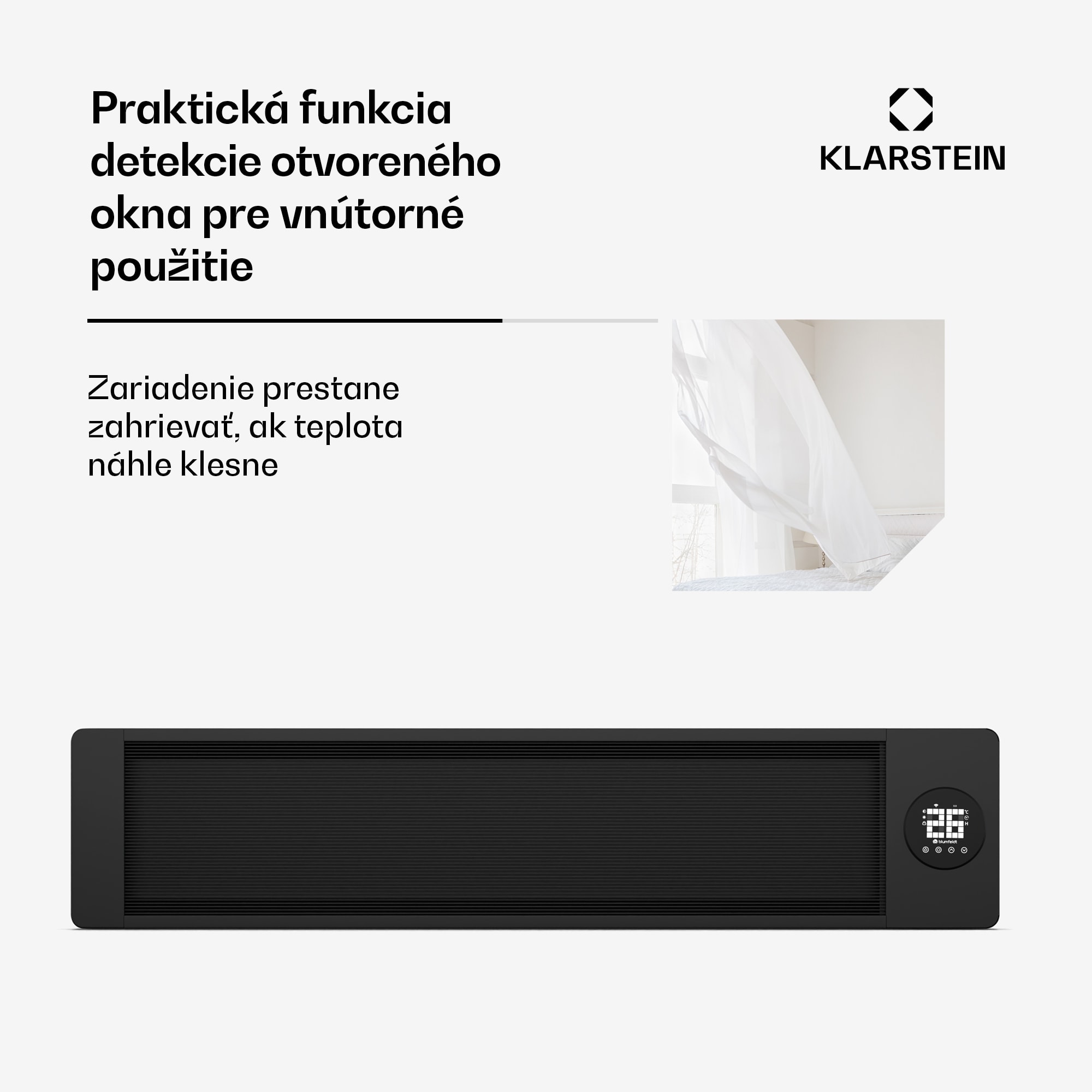 Blumfeldt Cosmic Beam infračervený nástenný ohrievač, pre exteriér, 5 až 50 stupňov, IP44, do 25 m² – Obrázok 5