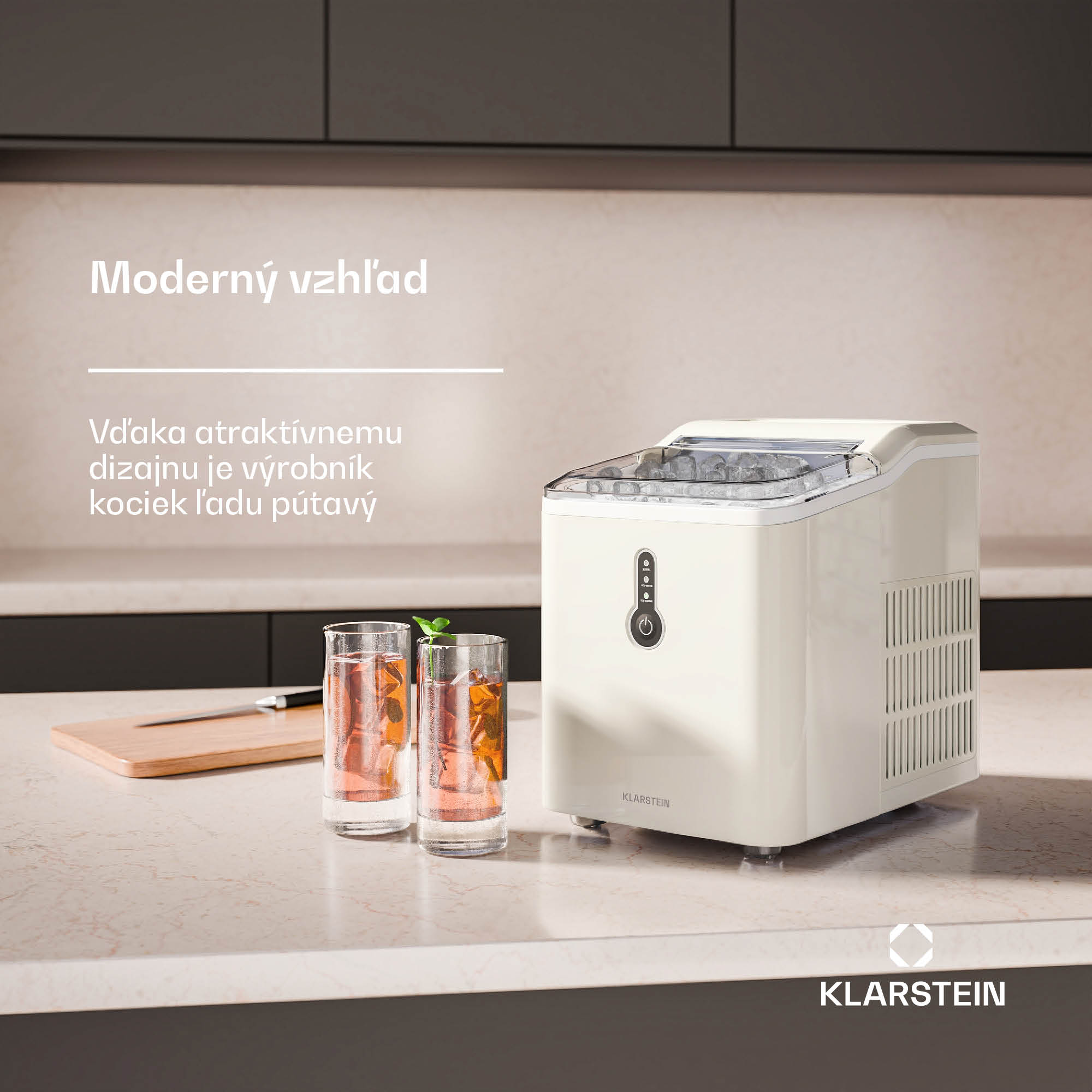 Klarstein ChillOut výrobník ľadových kociek, 12 kg/deň, 9 kociek ľadu za 8 minút, 120 W, nádrž na vodu – Obrázok 5