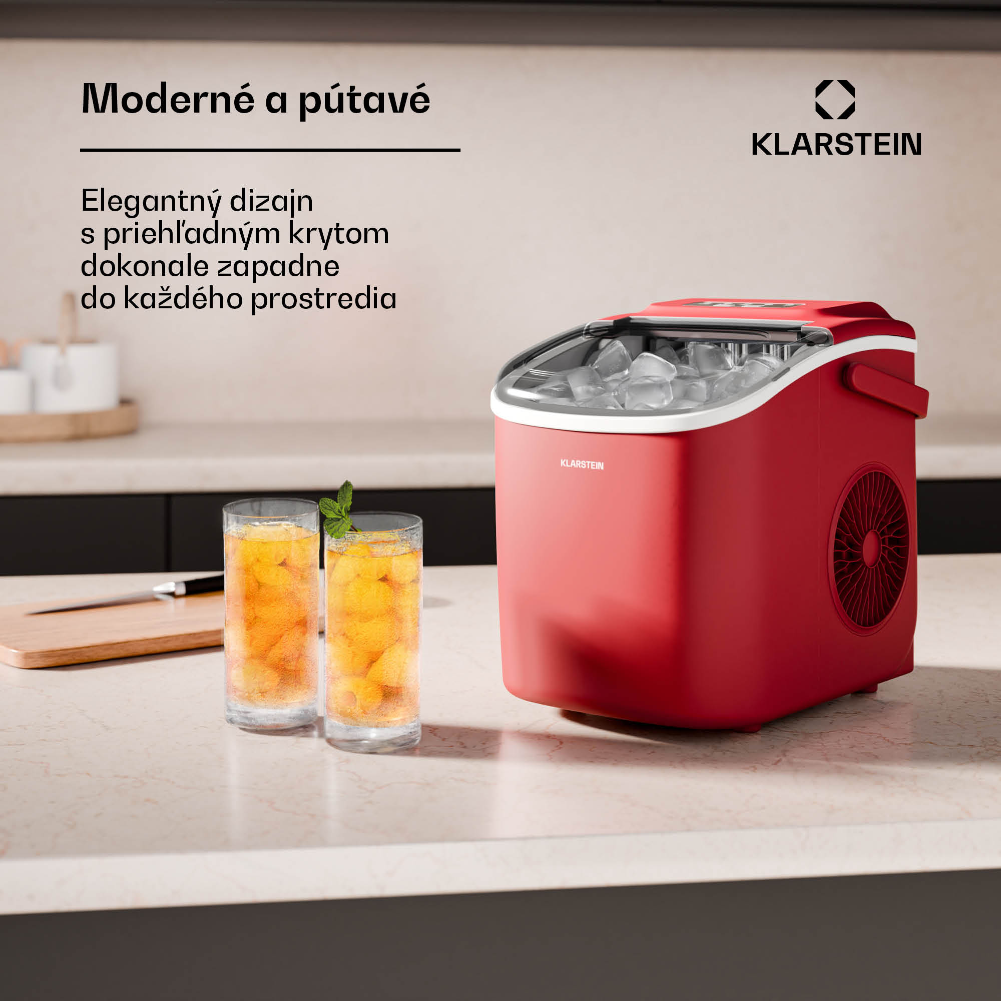 Klarstein Caldwell výrobník kociek ľadu, 12 kg kociek ľadu/deň, plne automatický, LED displej, jednoduché čistenie – Obrázok 5