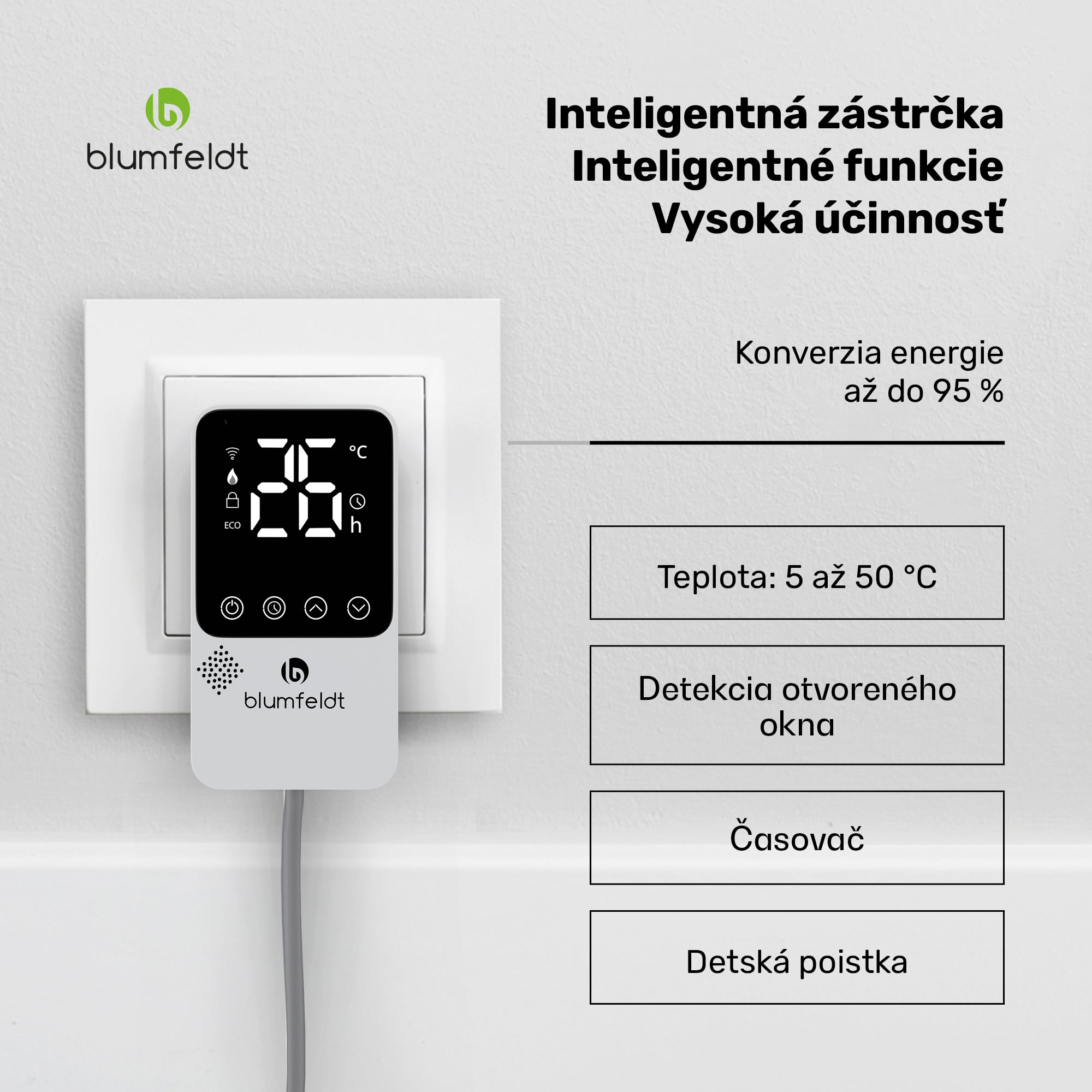 Blumfeldt RadiantSmart IR Heater, Infračervený ohrievač, Externý termostat, 360 W, Energeticky účinný – Obrázok 4