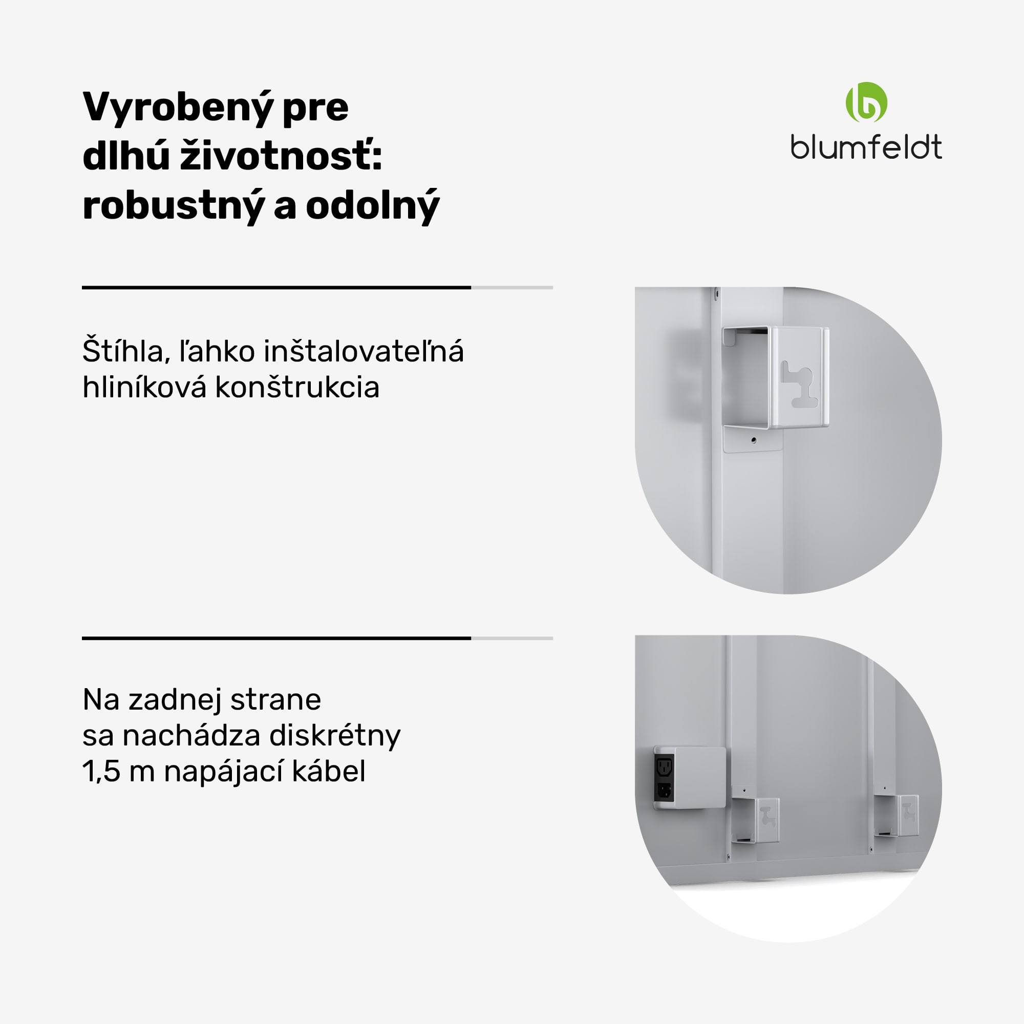 Blumfeldt RadiantSmart IR Heater, Infračervený ohrievač, Posilňovacia jednotka, IP24 – Obrázok 5