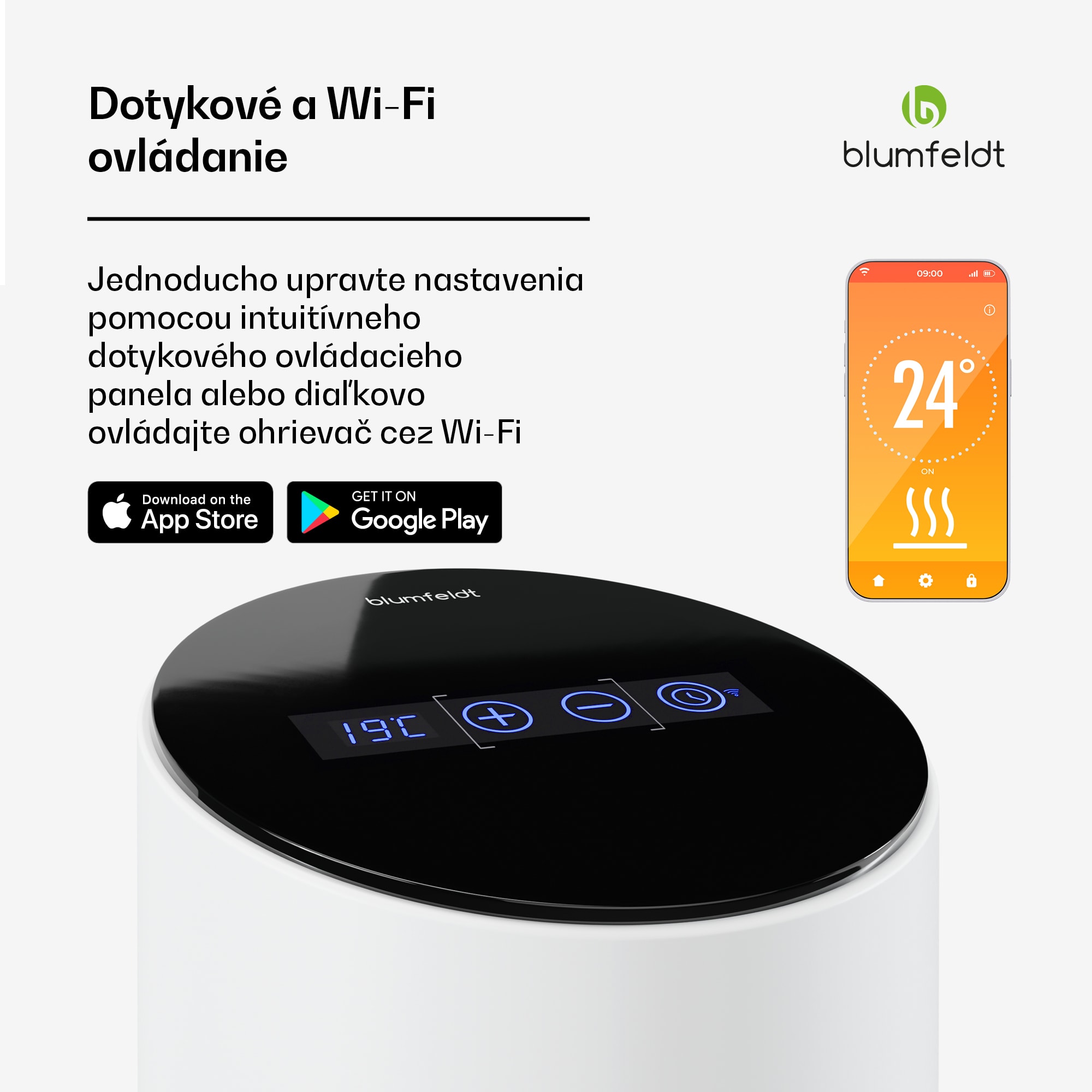 Blumfeldt SmartFlow Tower infračervený sálavý ohrievač, 700 W, 360° distribúcia tepla, WLAN-ovládanie – Obrázok 4