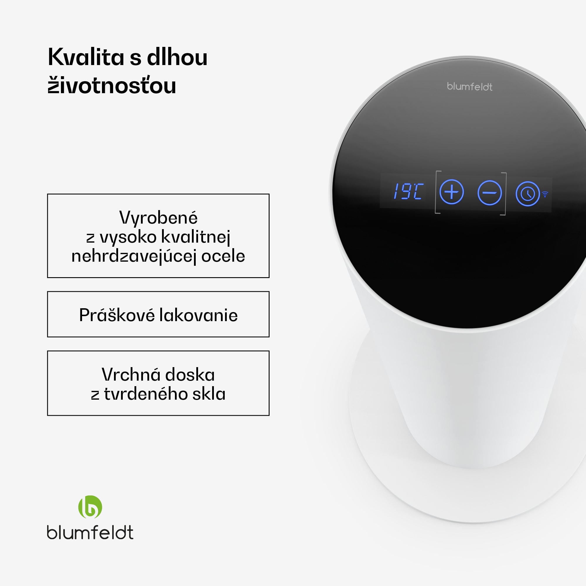 Blumfeldt SmartFlow Tower infračervený sálavý ohrievač, 700 W, 360° distribúcia tepla, WLAN-ovládanie – Obrázok 5