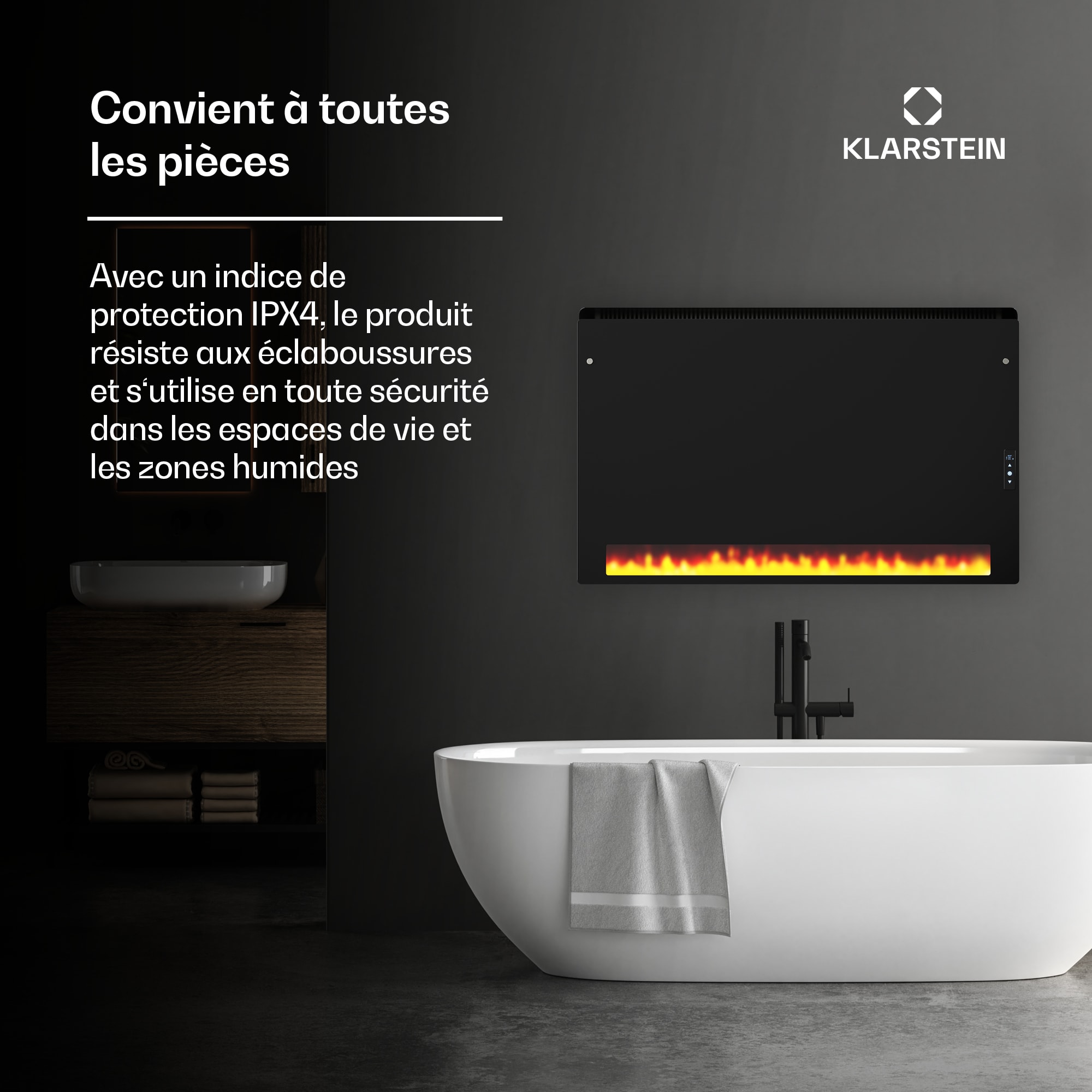 Klarstein ZenHeat Graphene nástenný ohrievač 1110 W – Obrázok 2