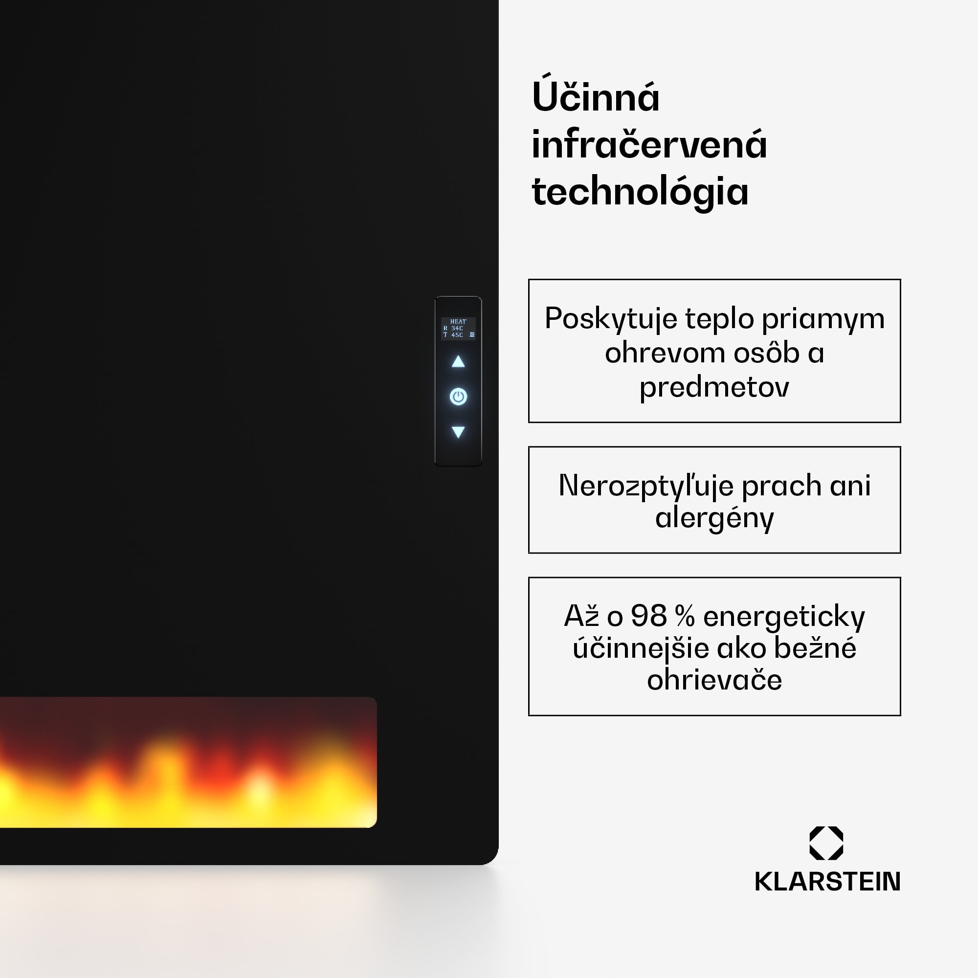 Klarstein ZenHeat Graphene nástenný ohrievač 1110 W – Obrázok 5
