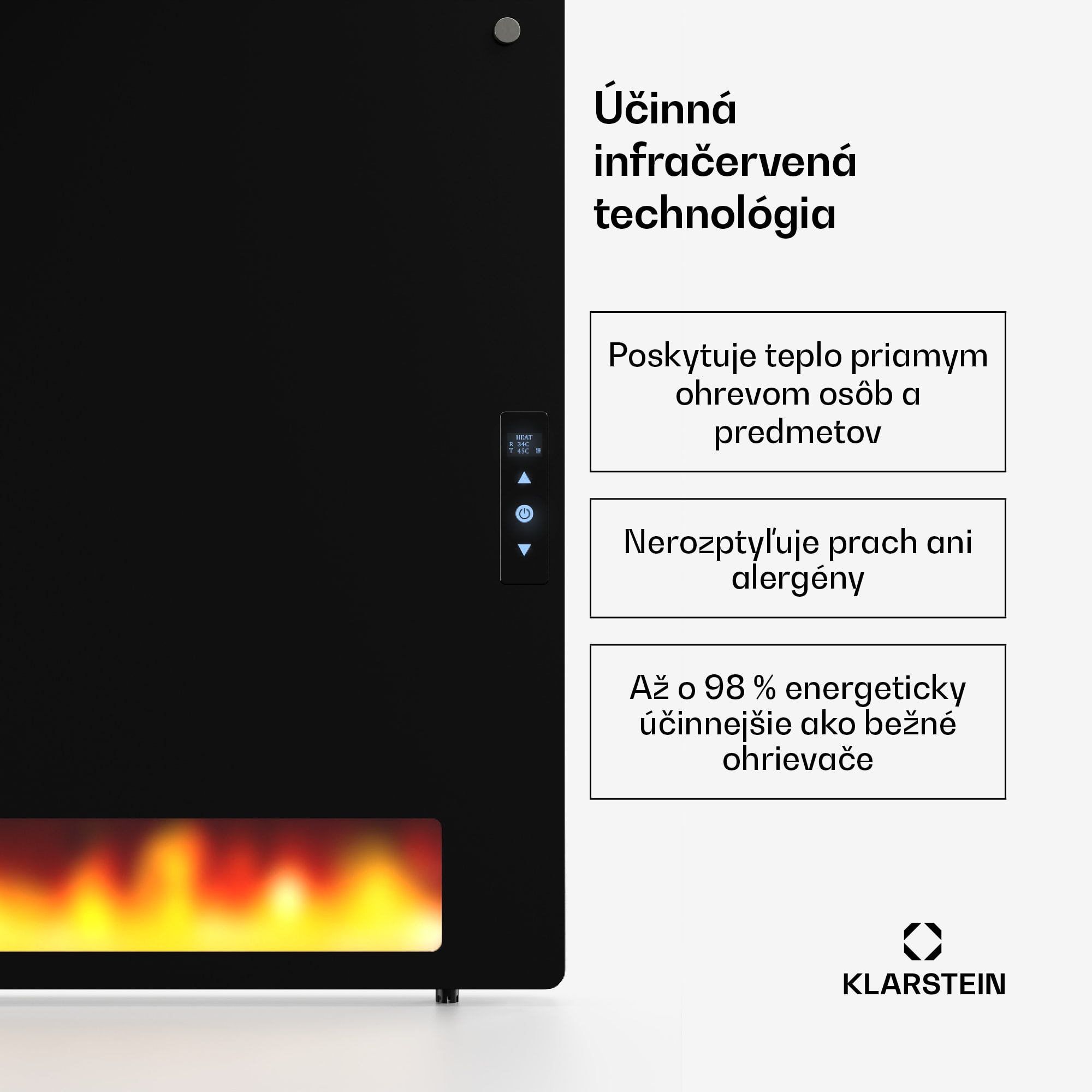 Klarstein ZenHeat Graphene nástenný ohrievač 1300 W – Obrázok 4
