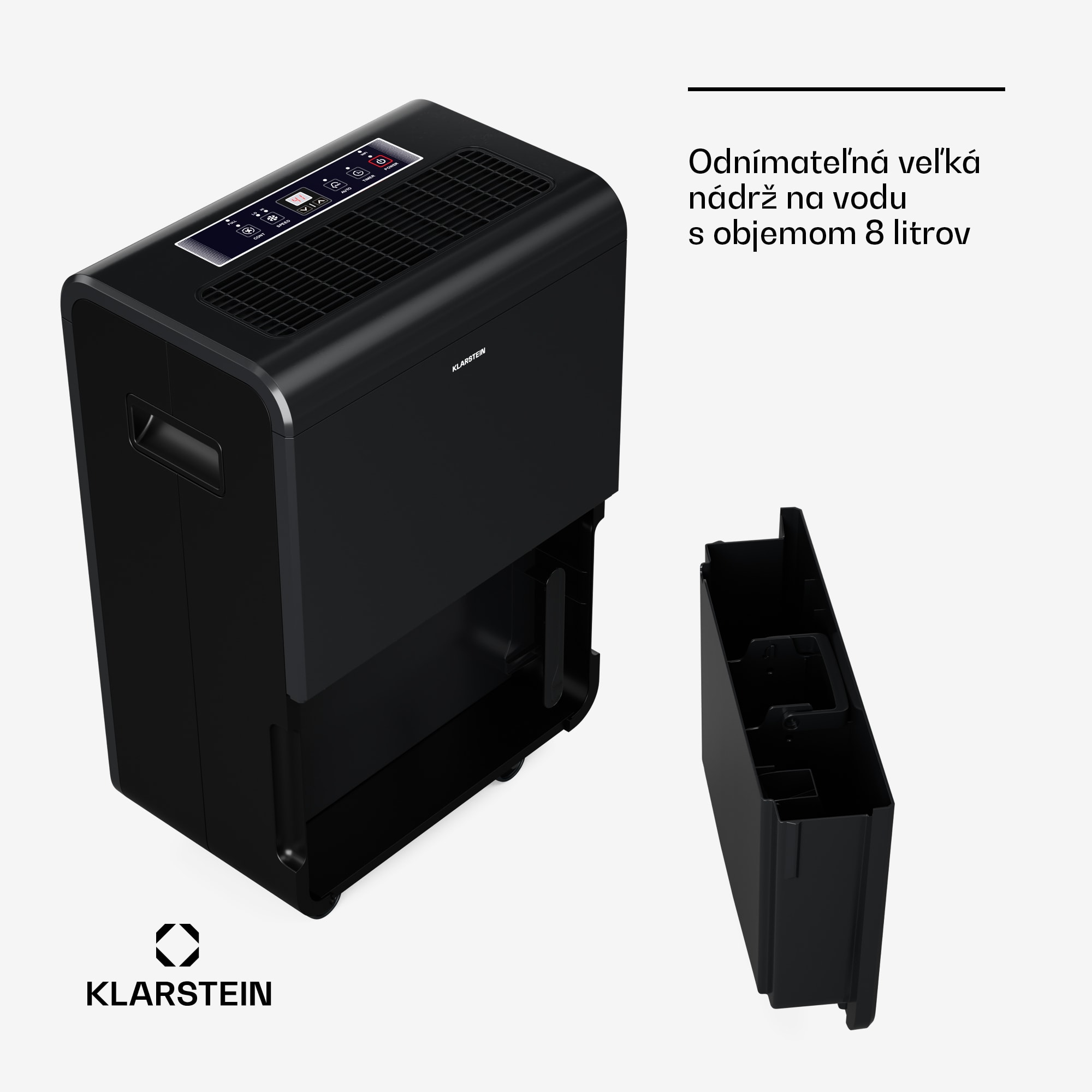 Klarstein DryFy Connect 70 odvlhčovač vzduchu, 70 l / deň, do 140 m², WiFi, ovládanie pomocou aplikácie, 8 L nádrž na vodu – Obrázok 5