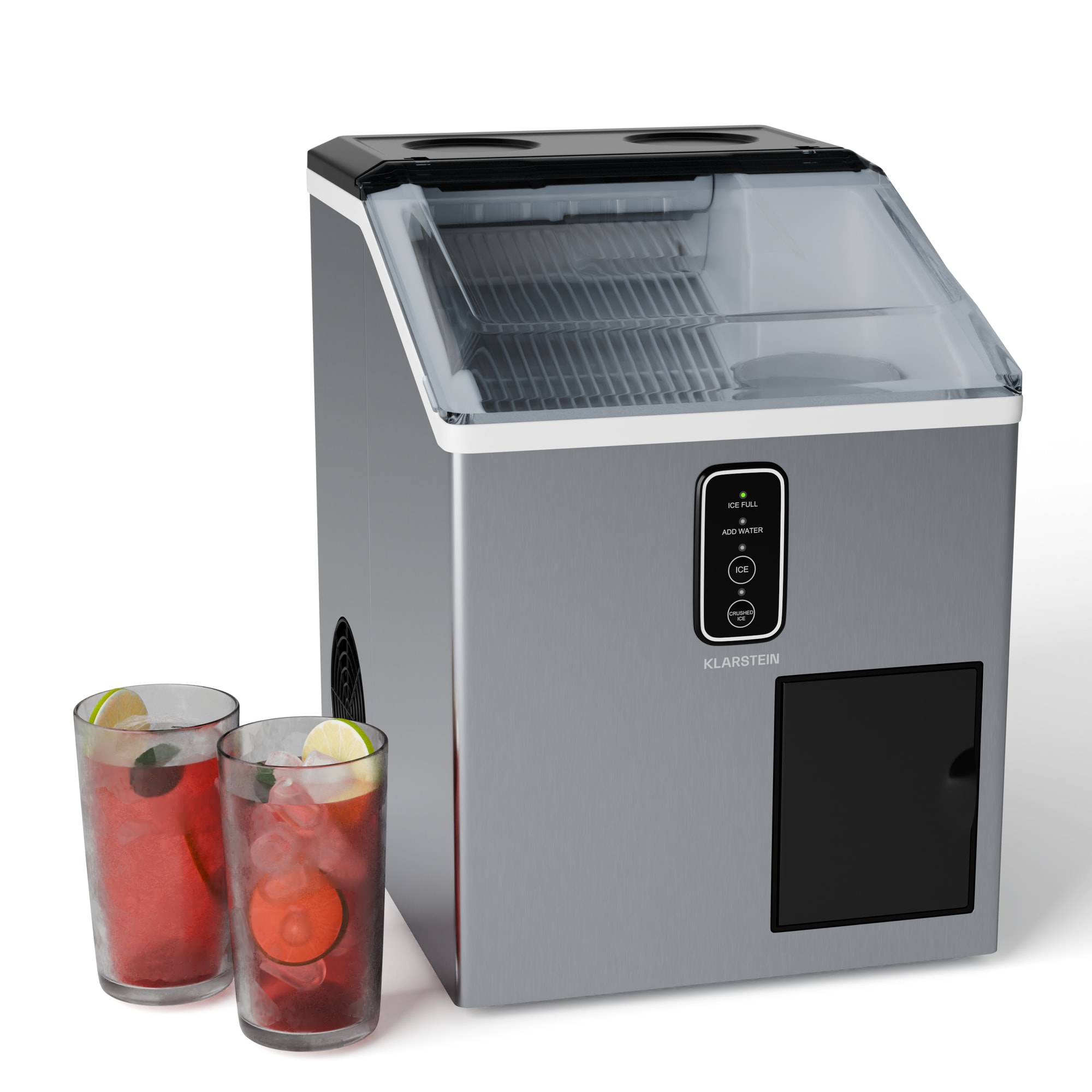 Klarstein Bullet Ice výrobník ľadu, 15 kg ľadu denne, Bullet & drvený ľad, Nehrdzavejúca oceľ