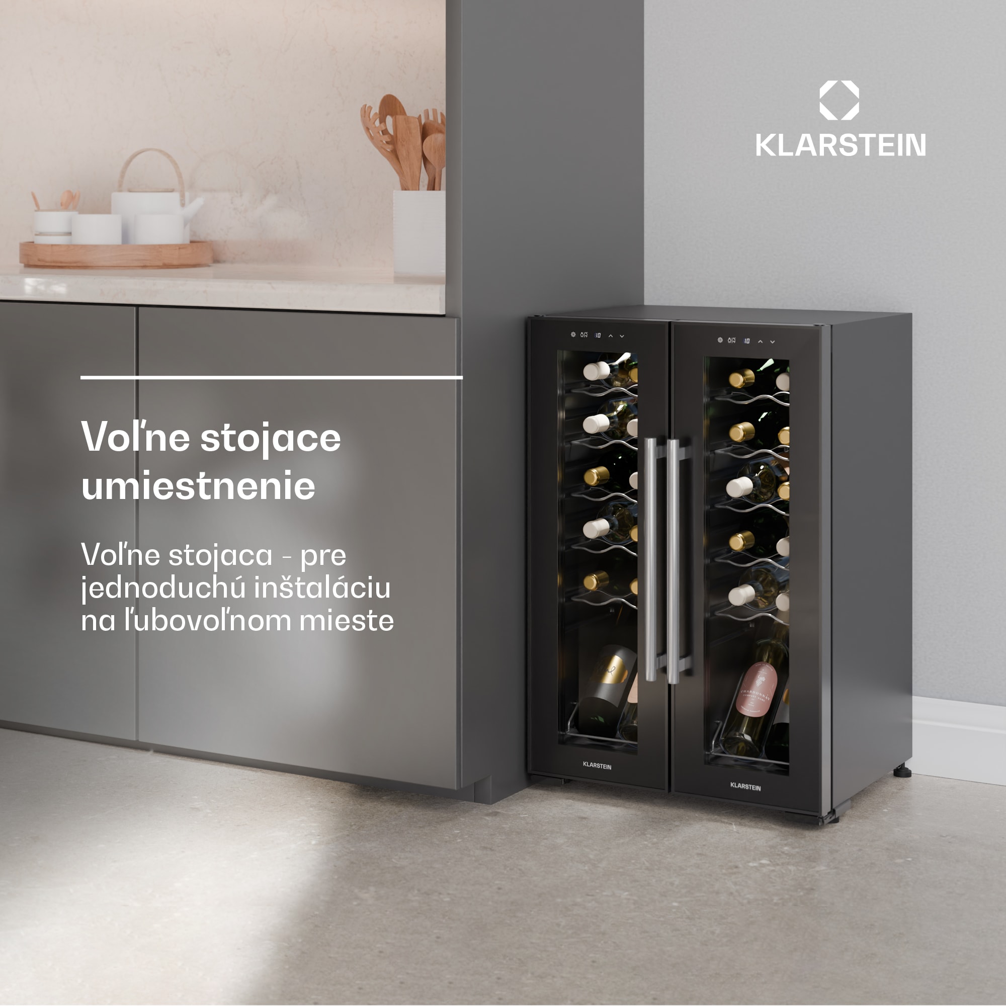 Klarstein Shiraz chladnička na víno, 2 chladiace zóny, dotykové ovládanie, LED osvetlenie, voľne stojaca – Obrázok 2