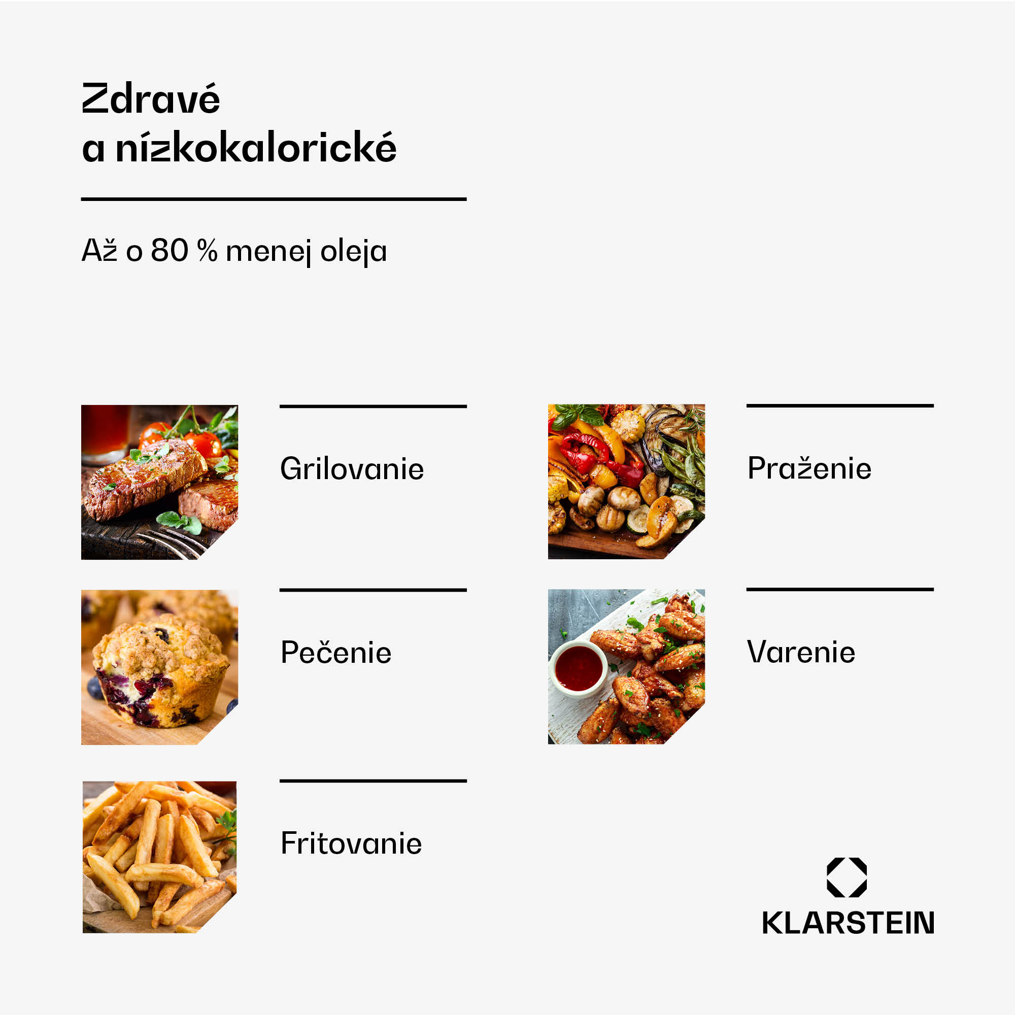 Klarstein AeroVital Deluxe teplovzdušná fritéza, 1700 W, 8 programov, vrátane príslušenstva, 200°C, Časovač – Obrázok 3