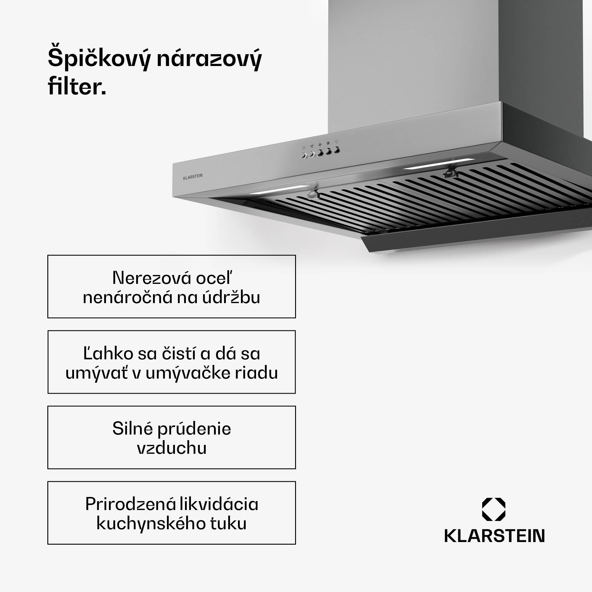 Klarstein AeroClean digestor, 649,9 m³/h, 4 úrovne, EEK A++, odsávanie/recirkulácia vzduchu – Obrázok 4