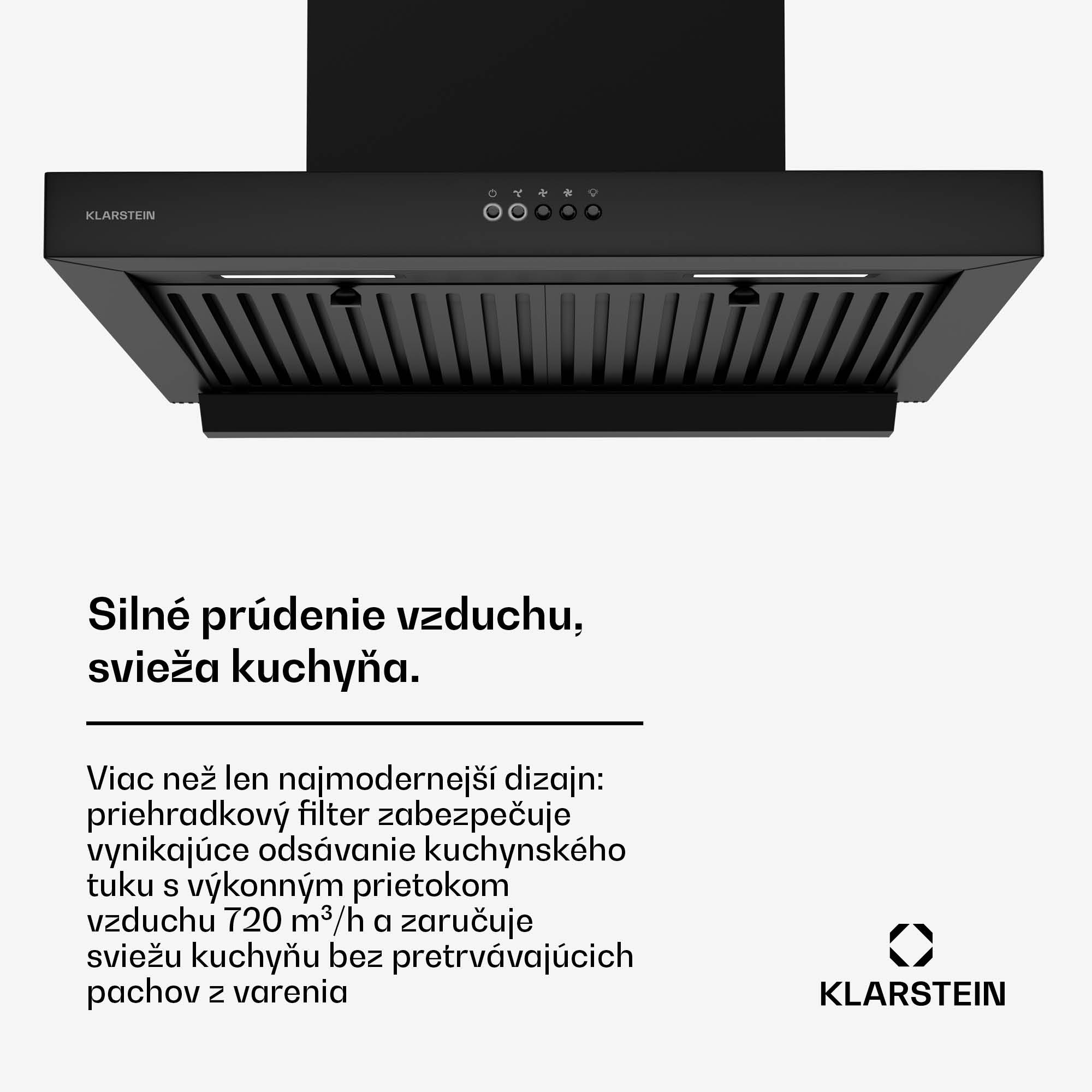 Klarstein AeroClean digestor, 649,9 m³/h, 4 úrovne, EEK A++, odsávanie/recirkulácia vzduchu