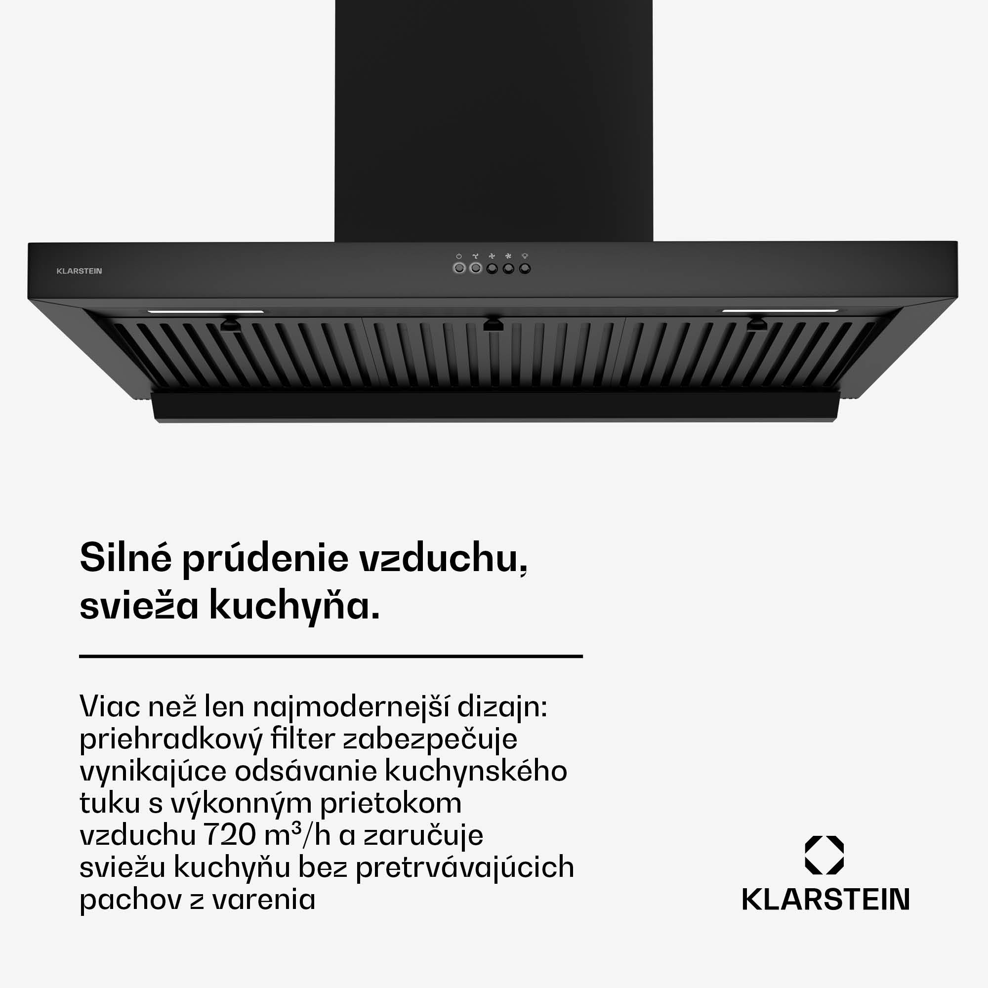 Klarstein AeroClean digestor, 649,9 m³/h, 4 úrovne, EEK A++, odsávanie/recirkulácia vzduchu – Obrázok 2