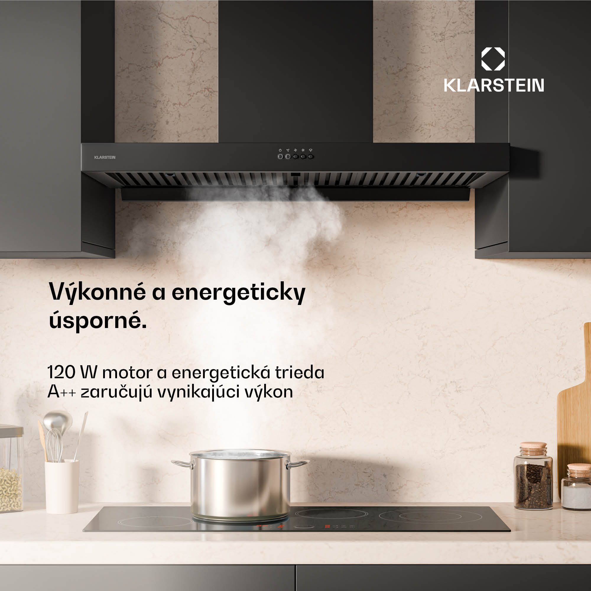 Klarstein AeroClean digestor, 649,9 m³/h, 4 úrovne, EEK A++, odsávanie/recirkulácia vzduchu – Obrázok 3