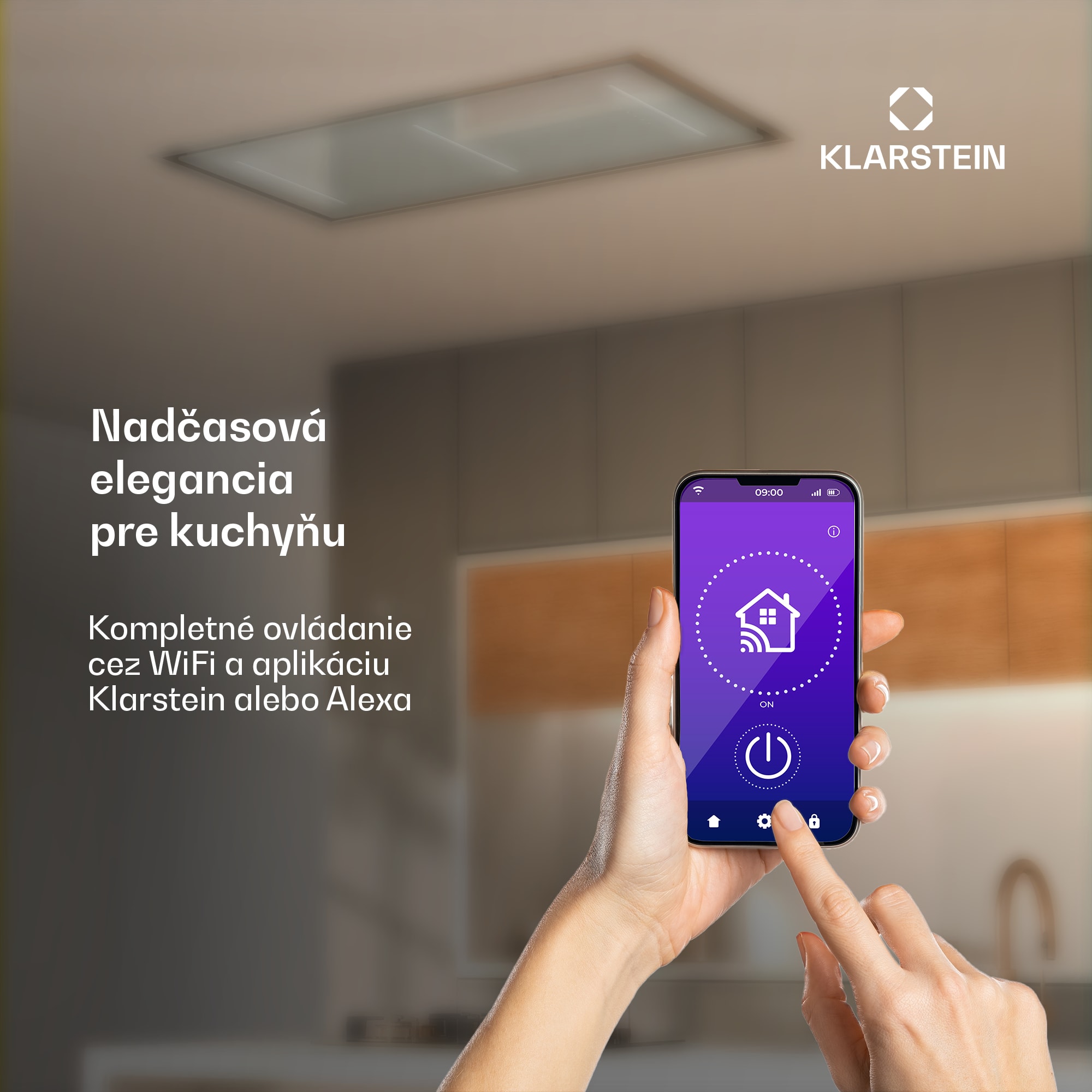 Klarstein LuxeAir digestor, 110 cm, WLAN + Bluetooth, LED, 523 m³/h, odsávanie/recirkulácia, EEC: A – Obrázok 4