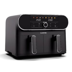 Klarstein AuraAir Color Touch teplovzdušná fritéza, 2 komory, 10 l, 1700 W, 80 - 200 °C, 8 programov