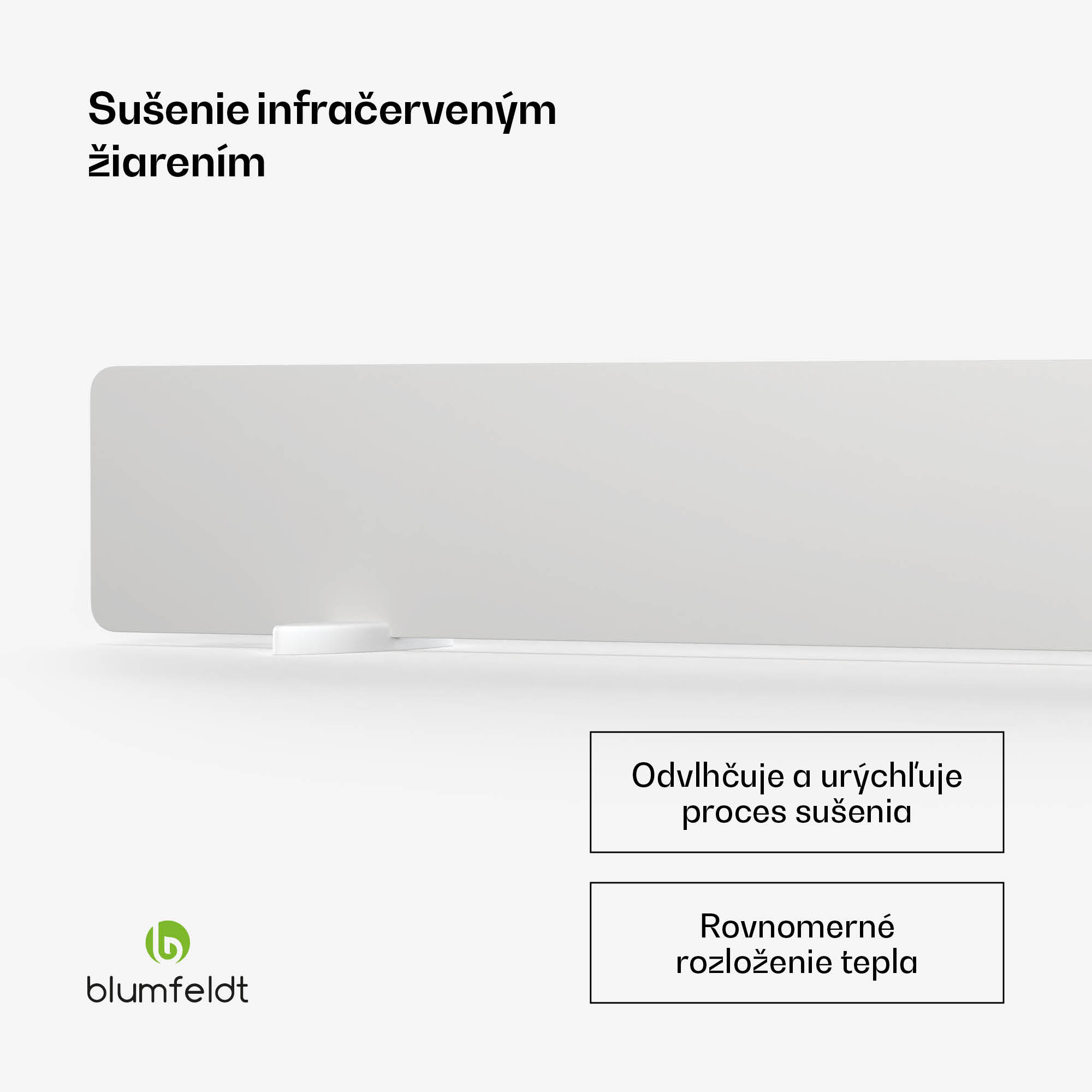 Blumfeldt DryWave infračervený sušič stien, 50-100 W, suší farby a omietky, aj montáž na stenu – Obrázok 2
