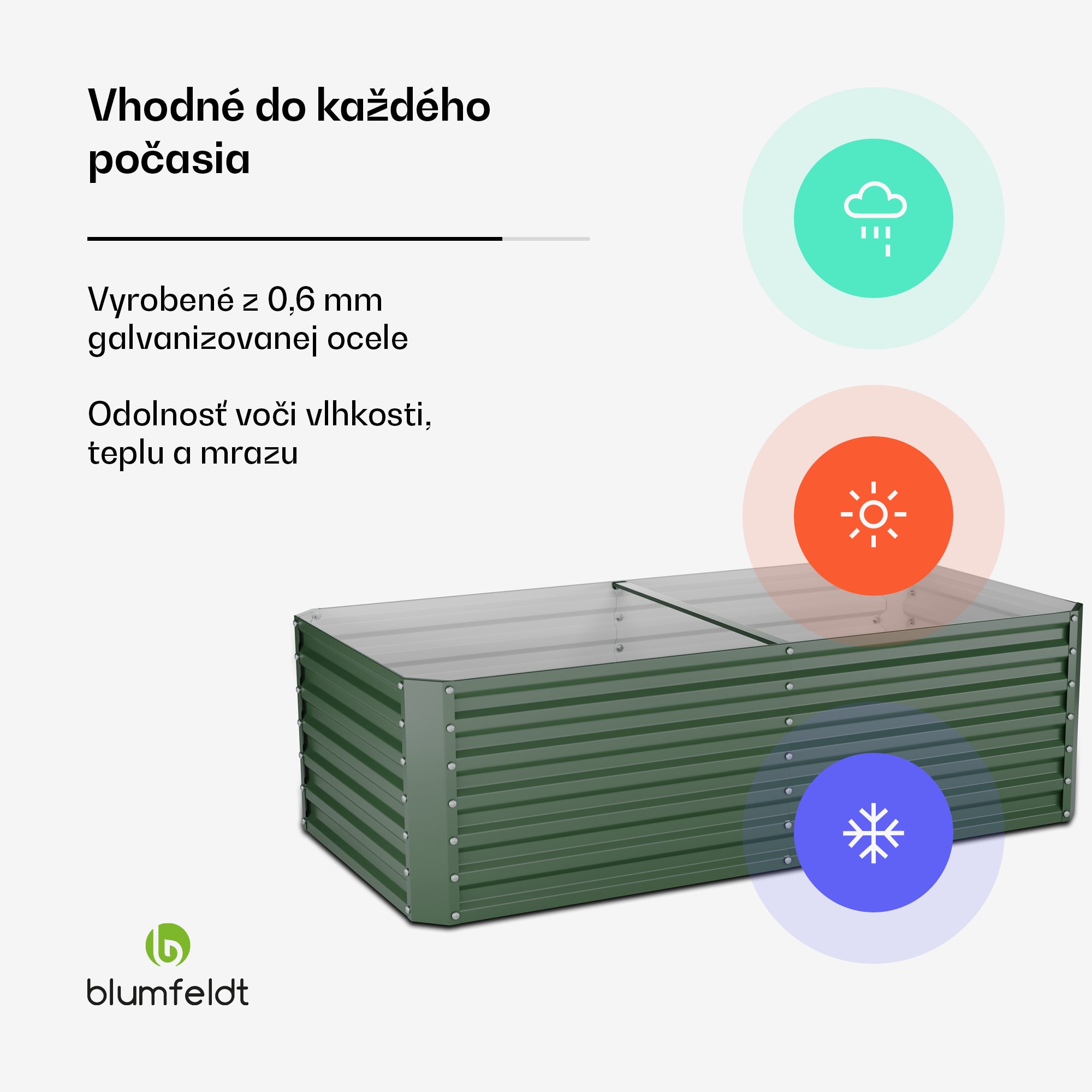 Blumfeldt High Grow Straight vyvýšený záhon, 1200 L, Ergonomický, Odolný voči poveternostným vplyvom, Otvorená základňa – Obrázok 2