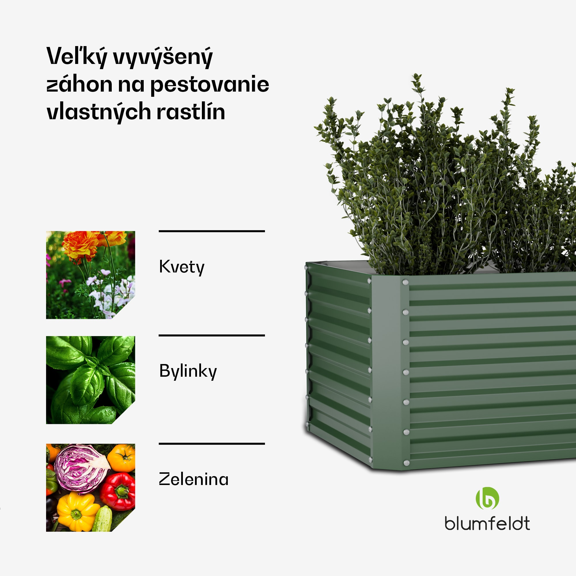 Blumfeldt High Grow Straight vyvýšený záhon, 1200 L, Ergonomický, Odolný voči poveternostným vplyvom, Otvorená základňa – Obrázok 4
