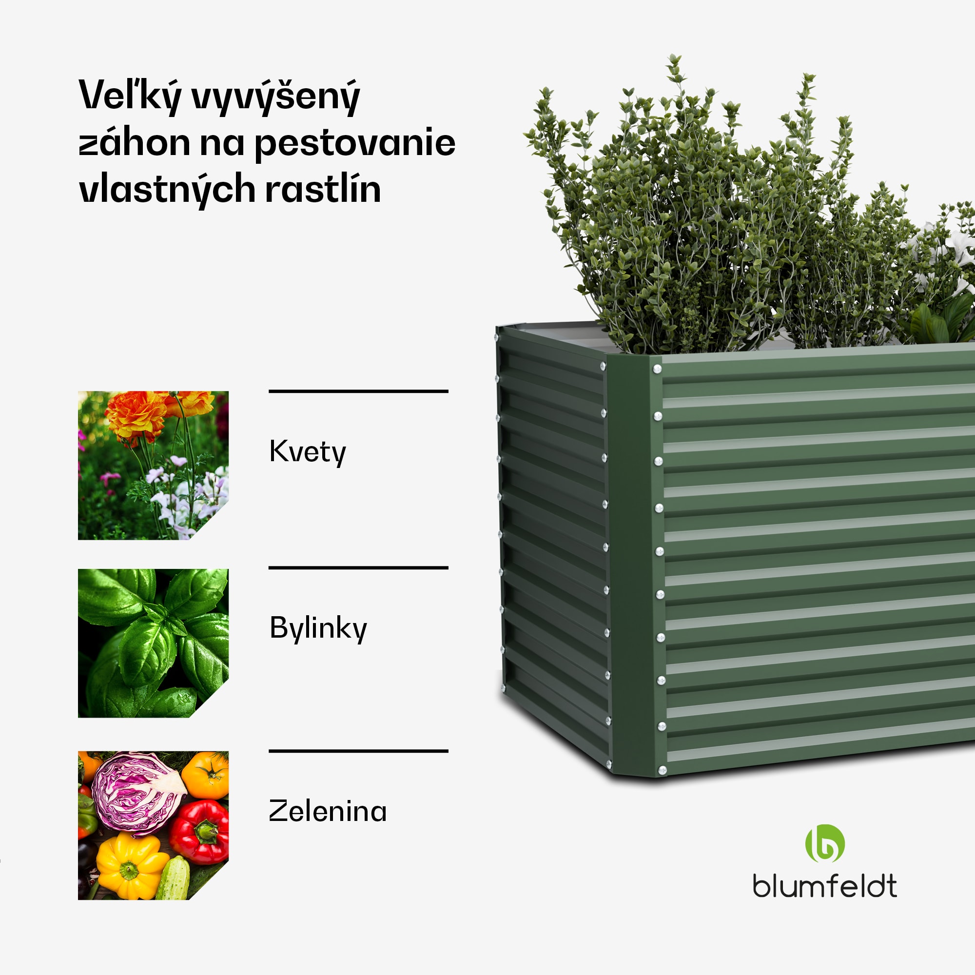 Blumfeldt High Grow Straight vyvýšený záhon, 1800 L, Ergonomický, Odolný voči poveternostným vplyvom, Otvorená základňa – Obrázok 3
