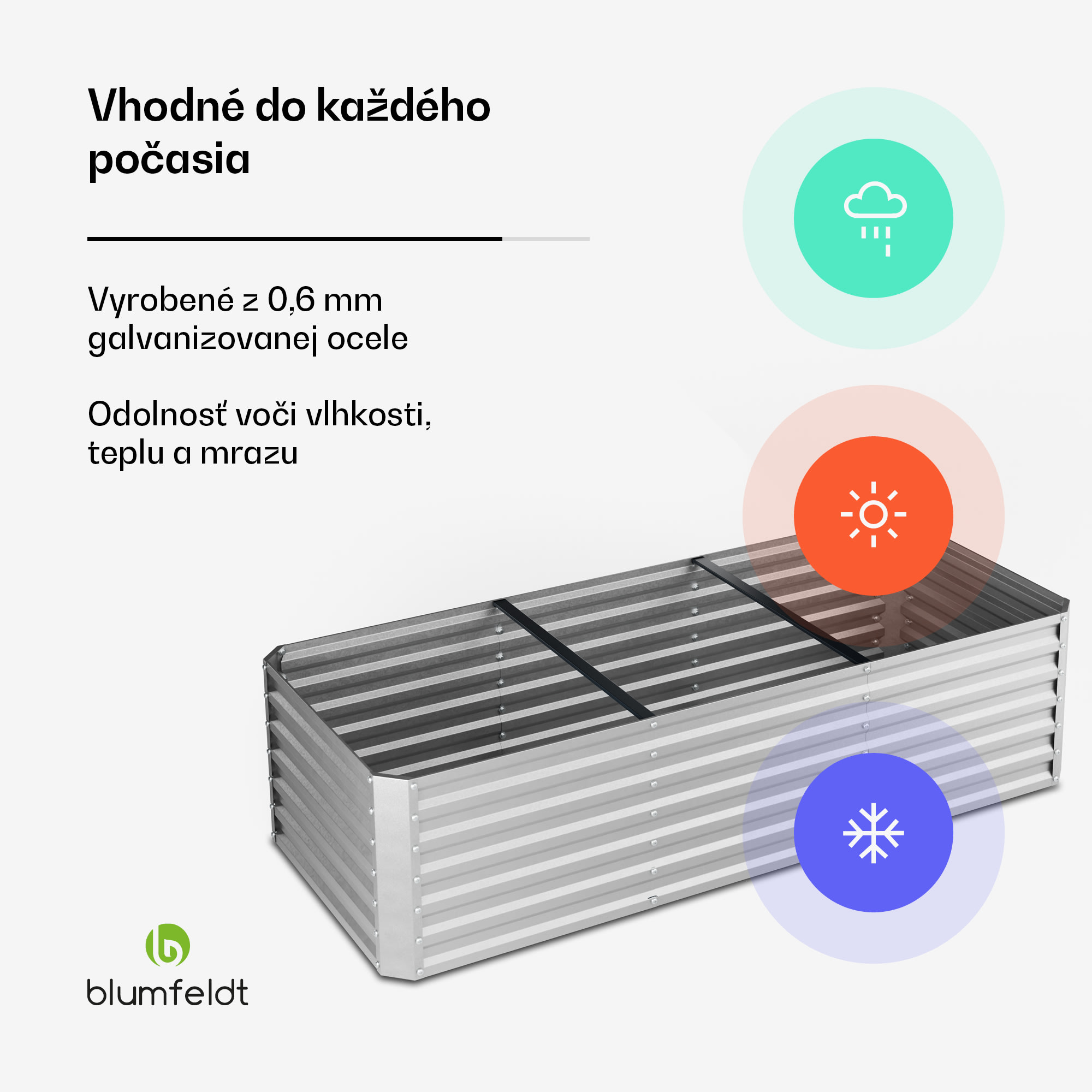 Blumfeldt High Grow Straight vyvýšený záhon | 1.440 l | ergonomický | odolný voči poveternostným vplyvom | otvorená spodná štruktúra – Obrázok 2