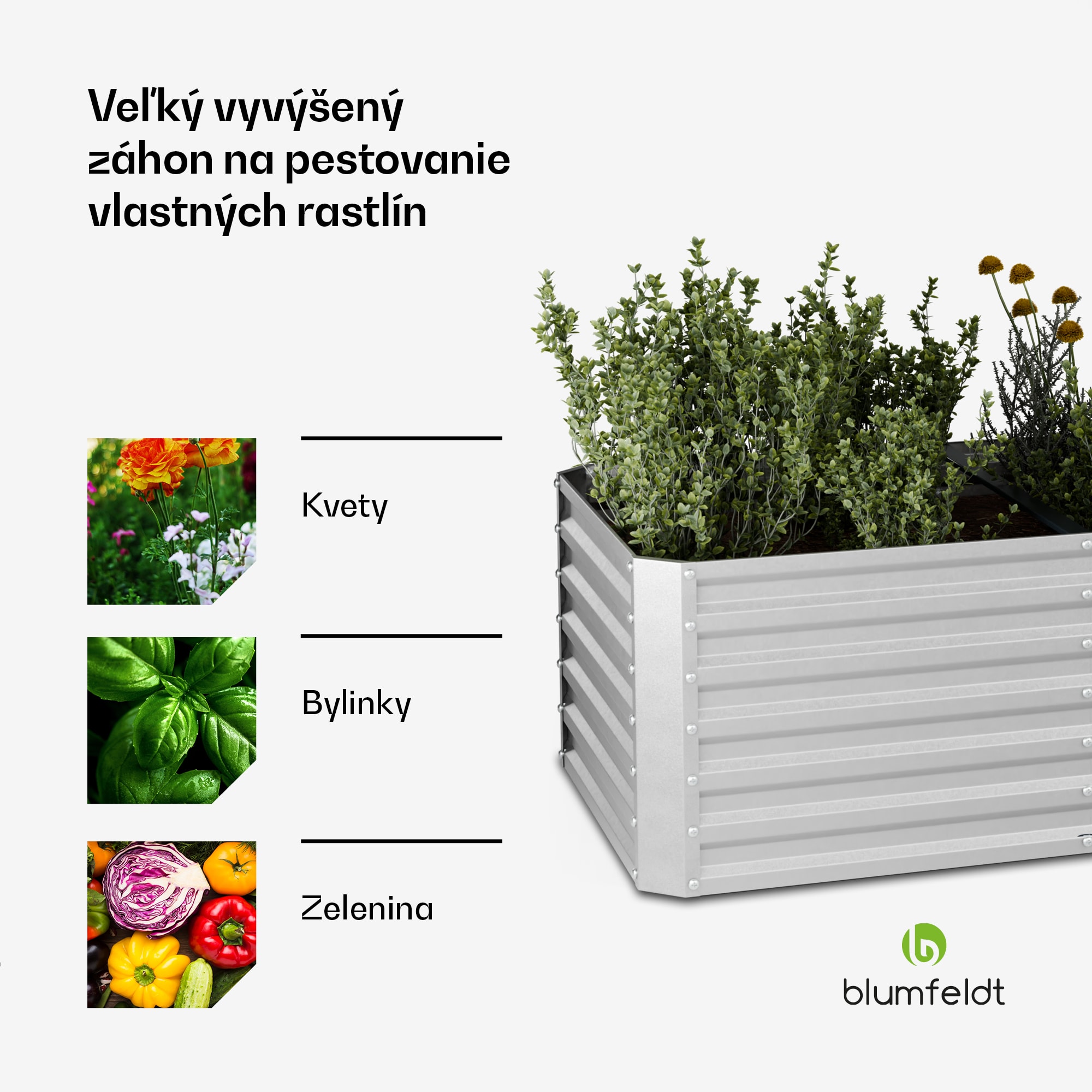 Blumfeldt High Grow Straight vyvýšený záhon | 1.440 l | ergonomický | odolný voči poveternostným vplyvom | otvorená spodná štruktúra – Obrázok 4