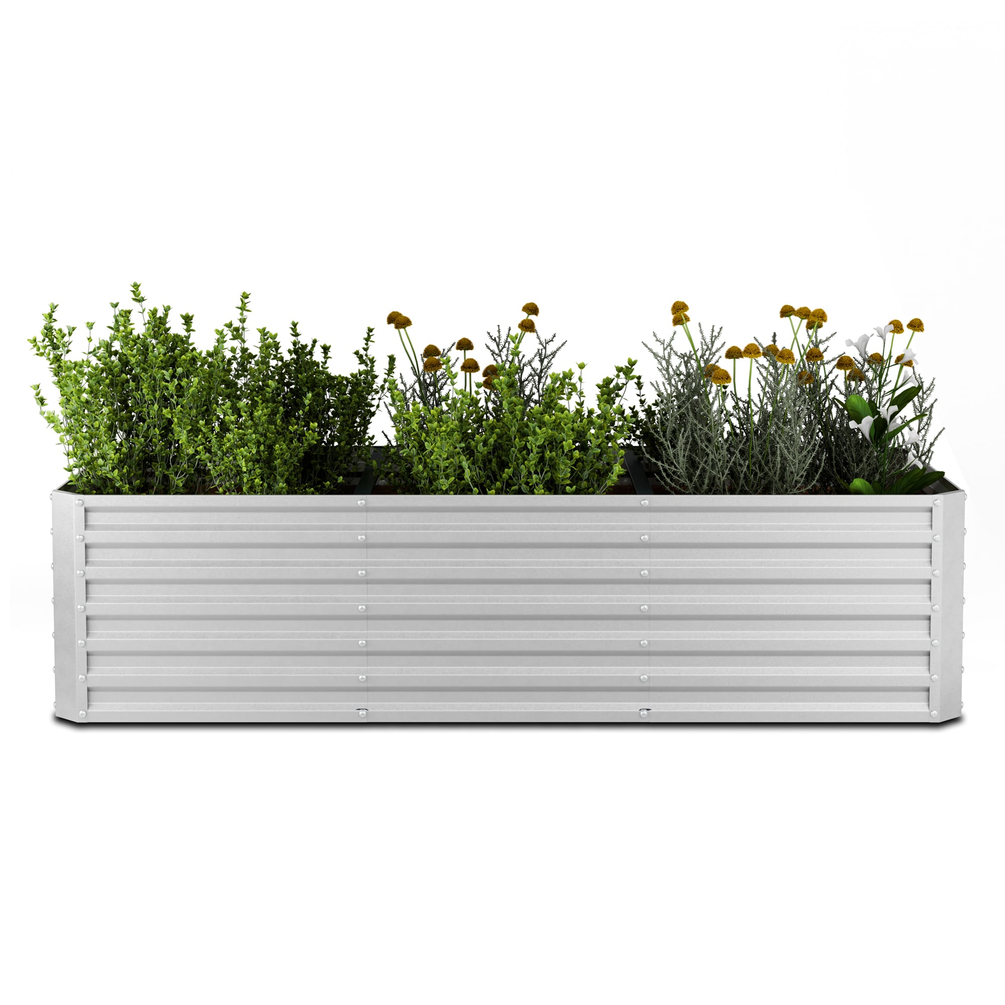 Blumfeldt High Grow Straight vyvýšený záhon | 1.440 l | ergonomický | odolný voči poveternostným vplyvom | otvorená spodná štruktúra