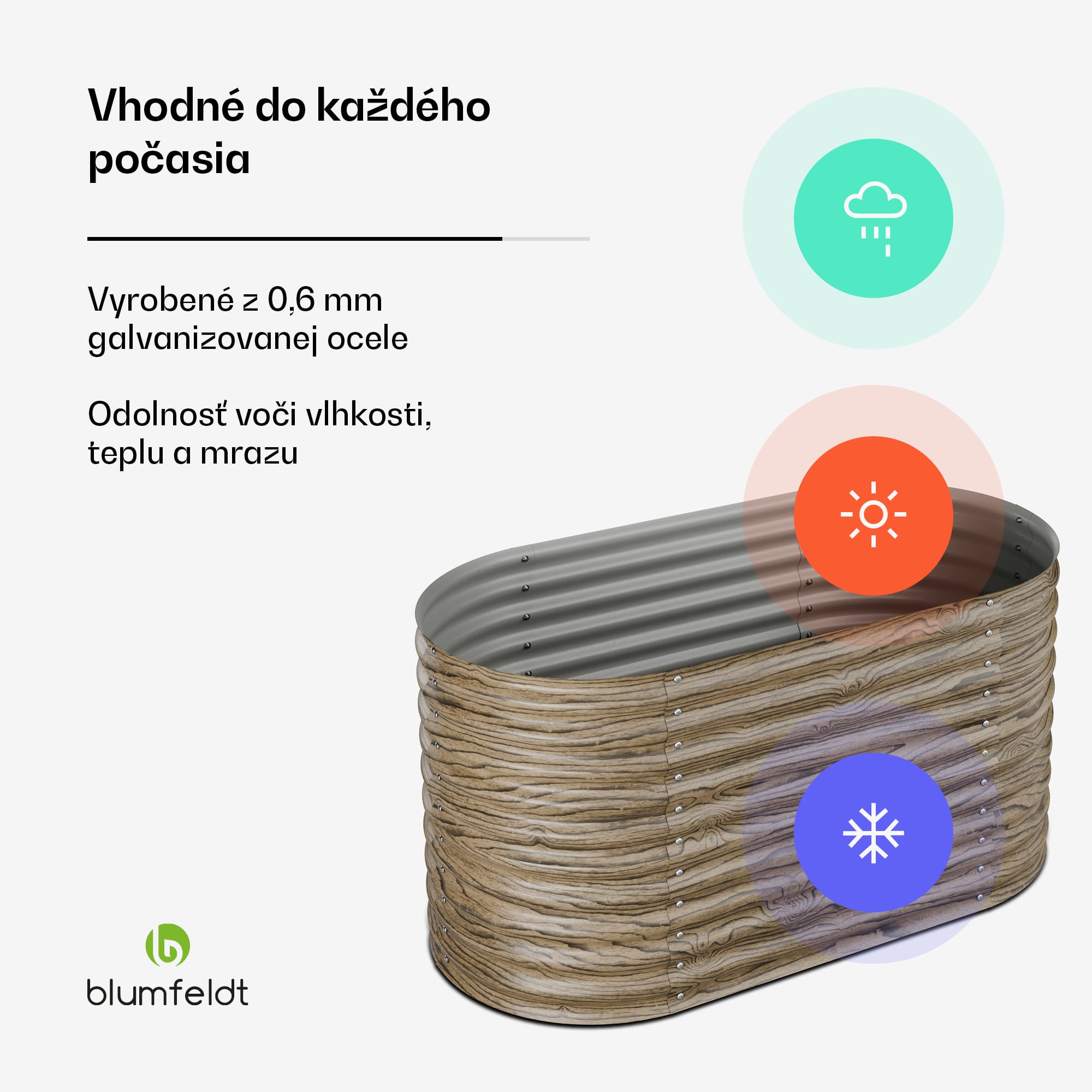 Blumfeldt High Grow vyvýšený záhon, 913 L, Ergonomický, Odolný voči poveternostným vplyvom, Oválny – Obrázok 2