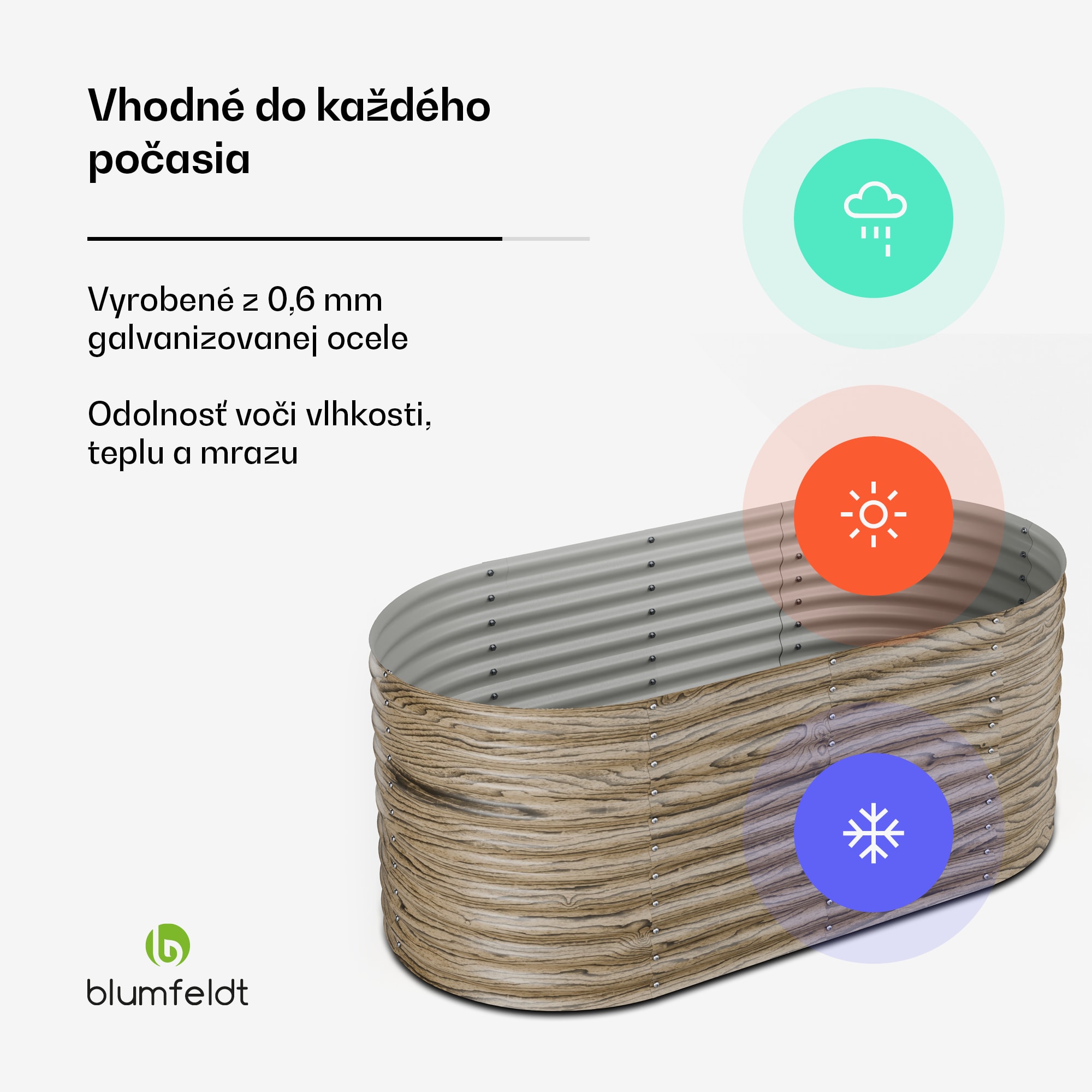 Blumfeldt High Grow vyvýšený záhon | 1 169 l | ergonomický | odolný voči poveternostným vplyvom | otvorená spodná konštrukcia | oválny – Obrázok 2
